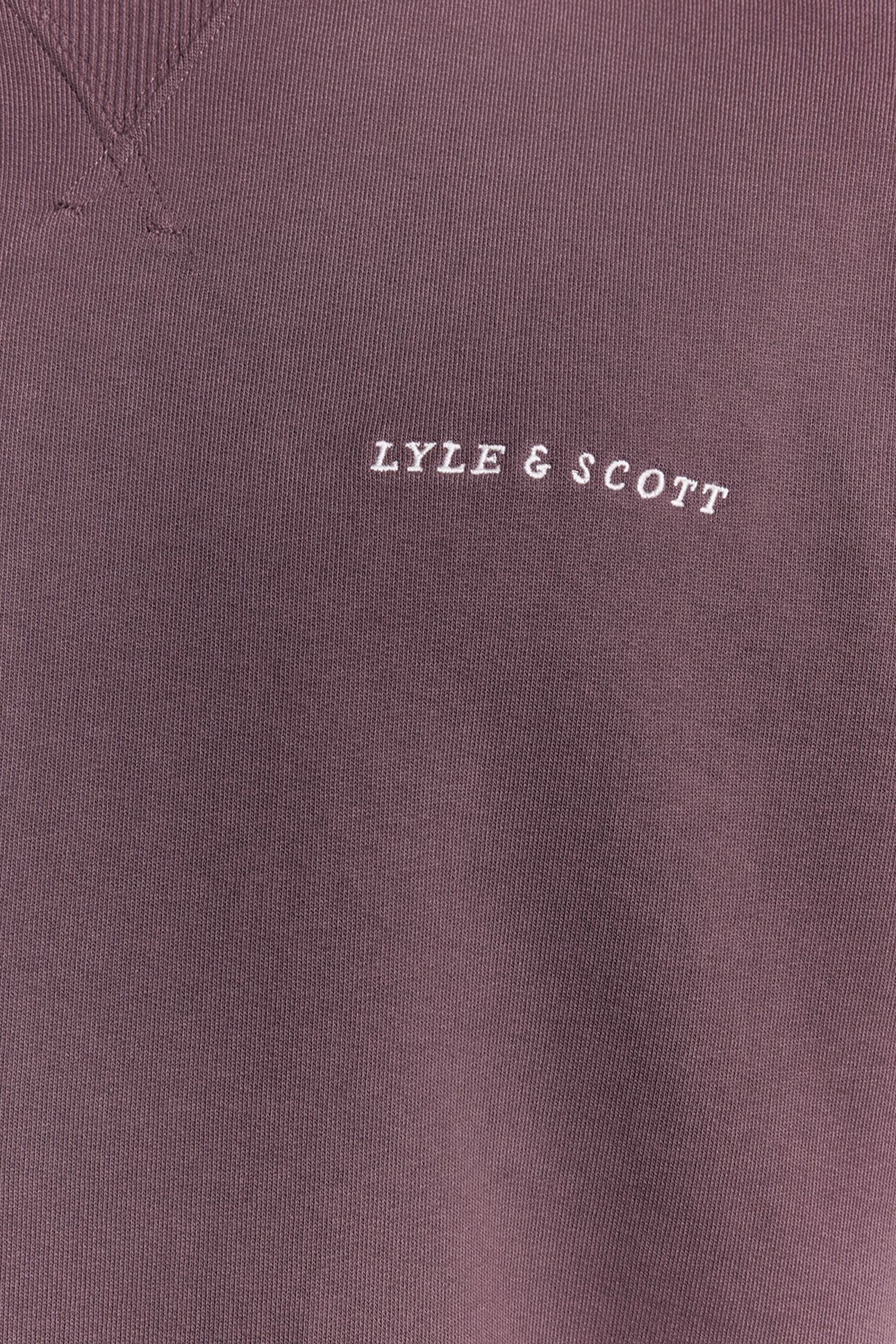 SCRIPT BRUSHBACK CREW NECK SWEATSHIRT DUSKY MAROON 6