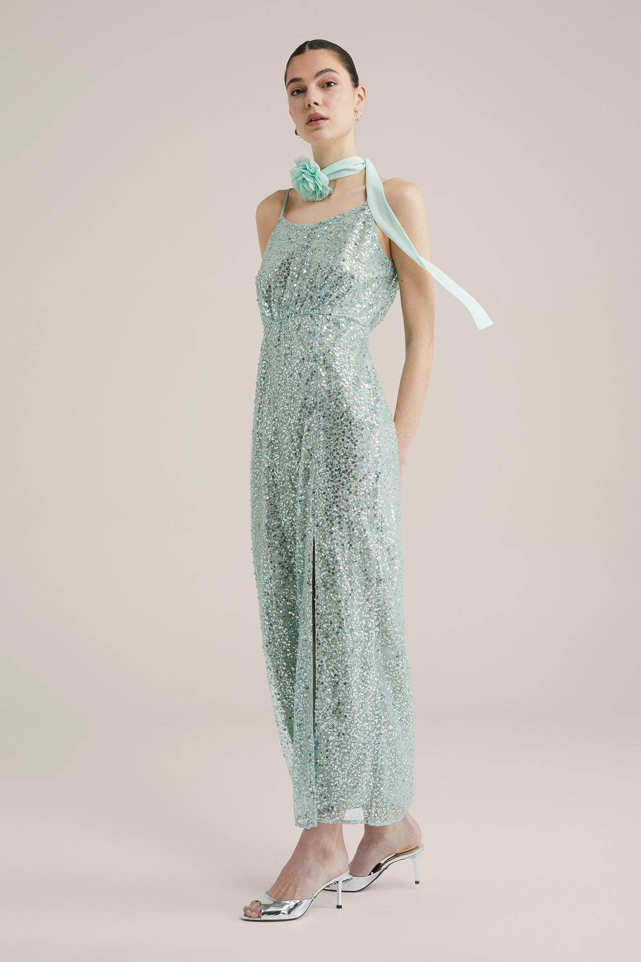 DRESS MAXI LENGTH MINT GREEN 7