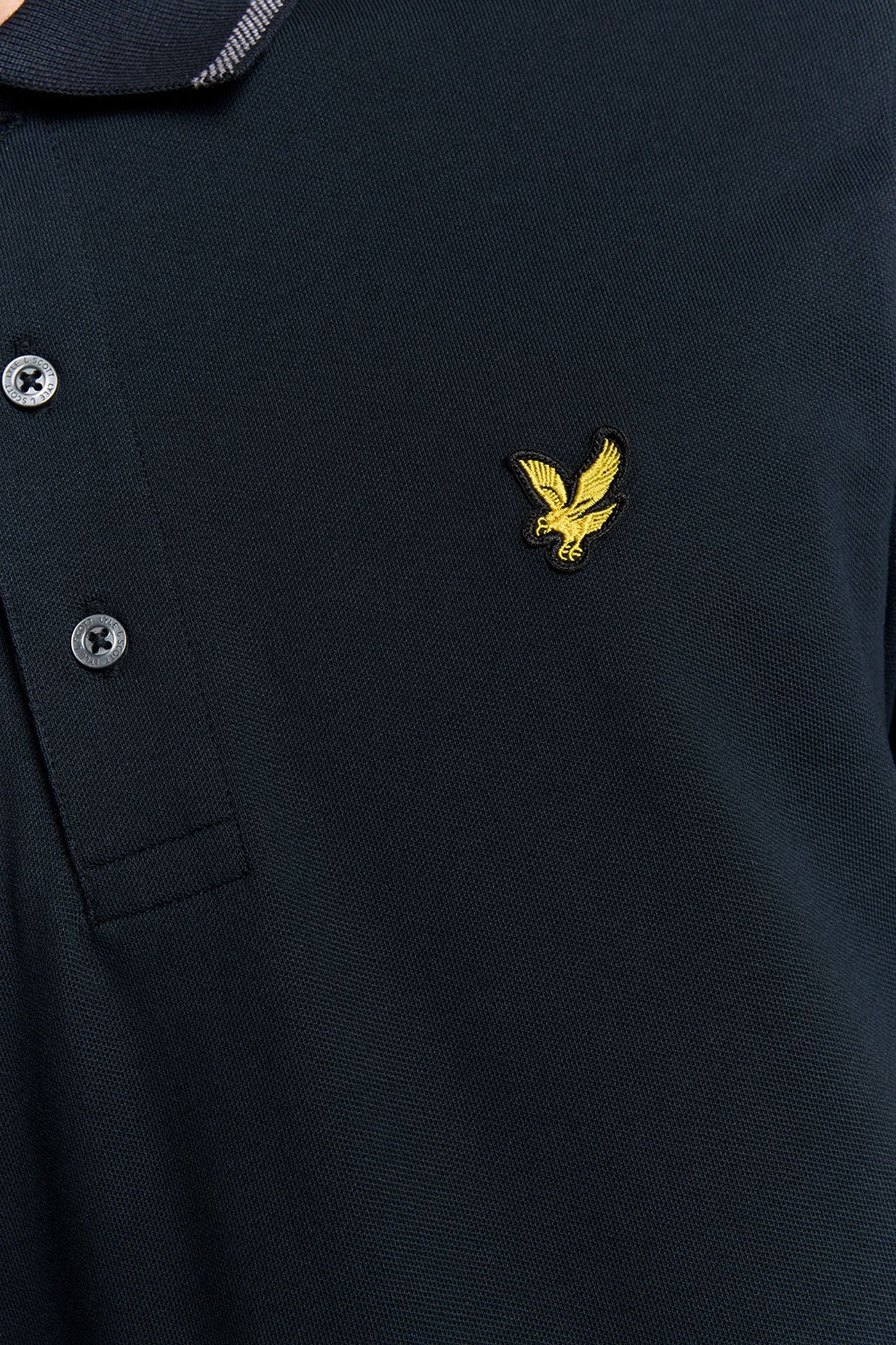 BIRDSEYE HALF TIPPED POLO DARK NAVY/ASH LILAC 5