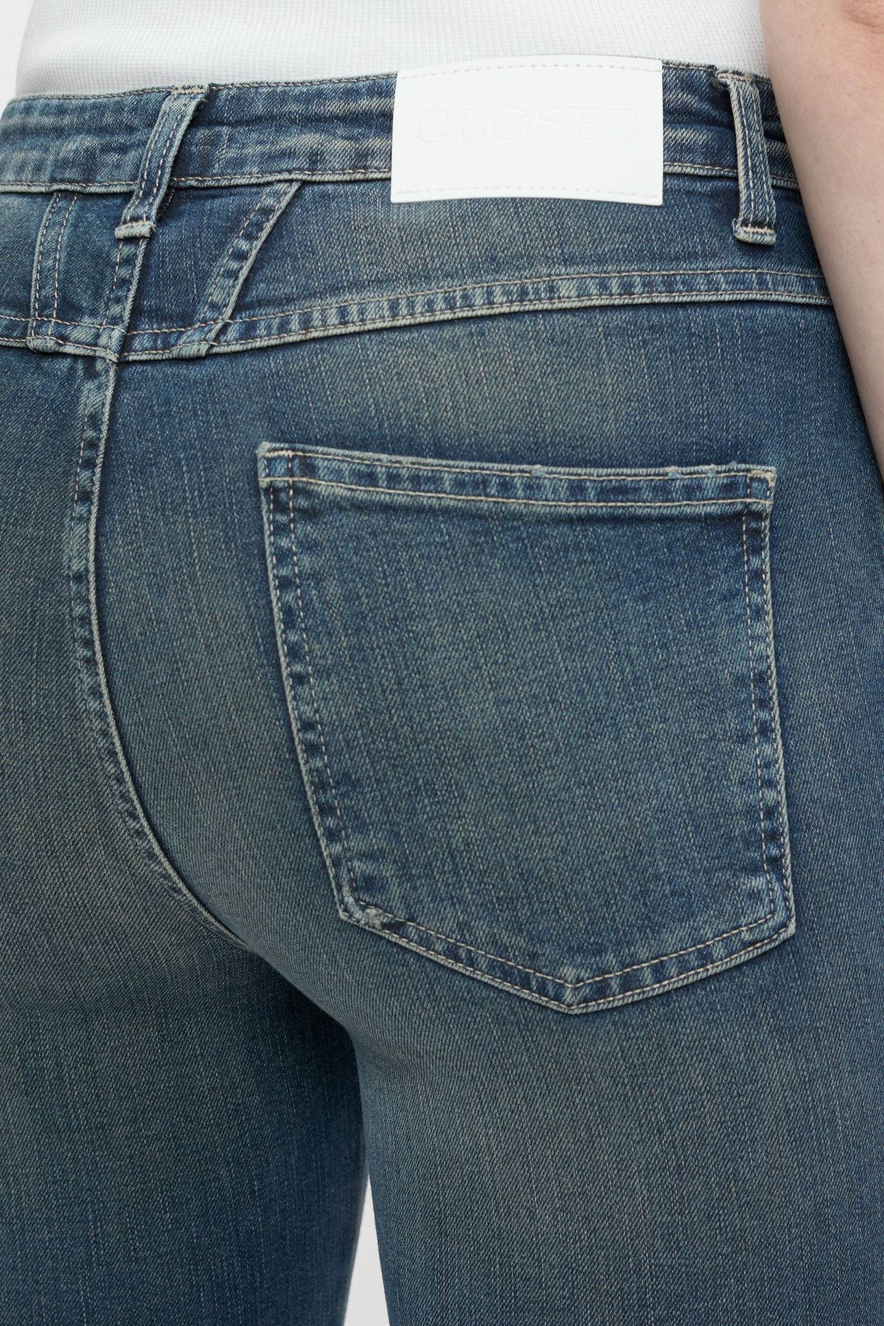 SKINNY PUSHER JEANS MID BLUE 5