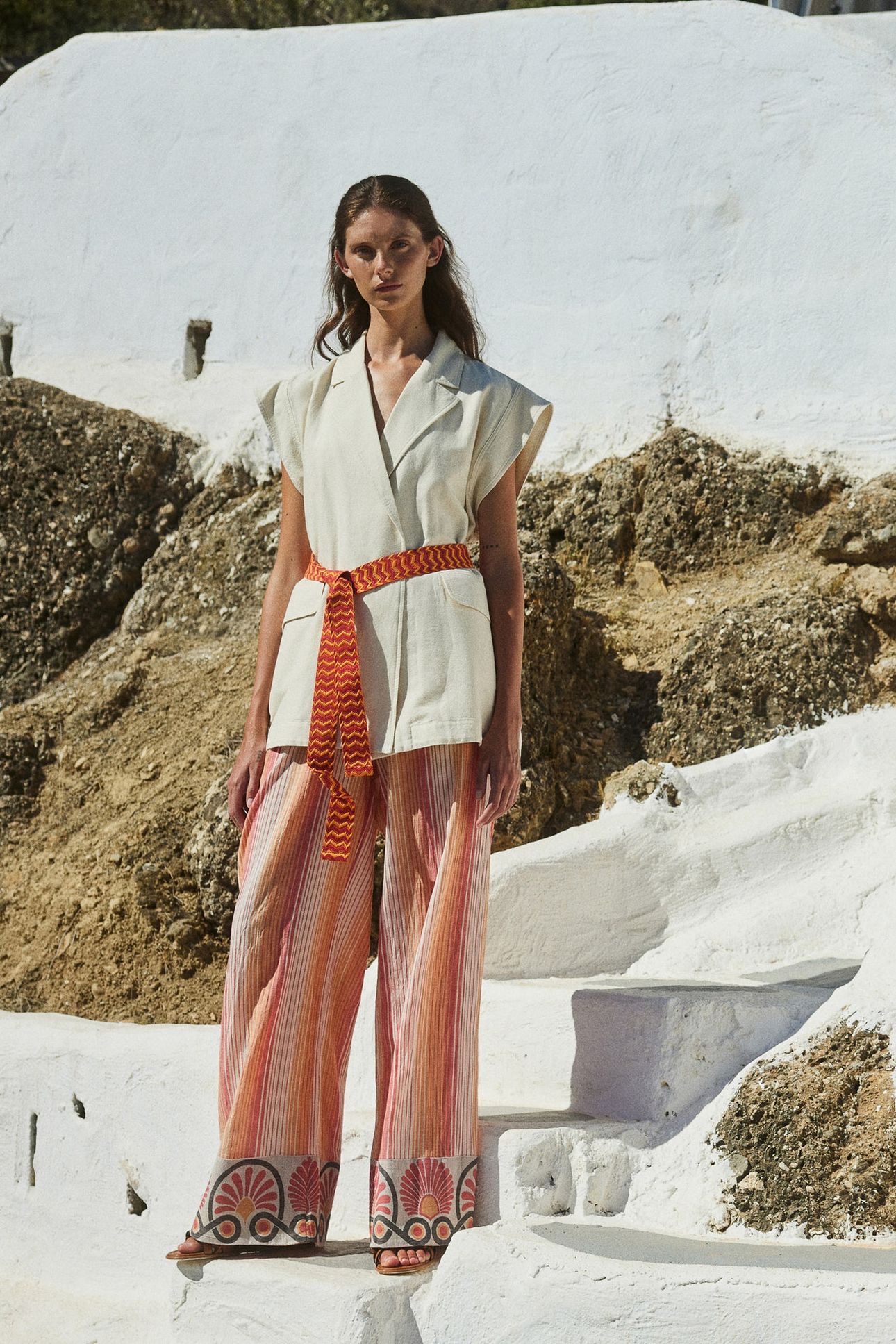 ALIKTO PANTS JACQUARD RED ORANGE 4