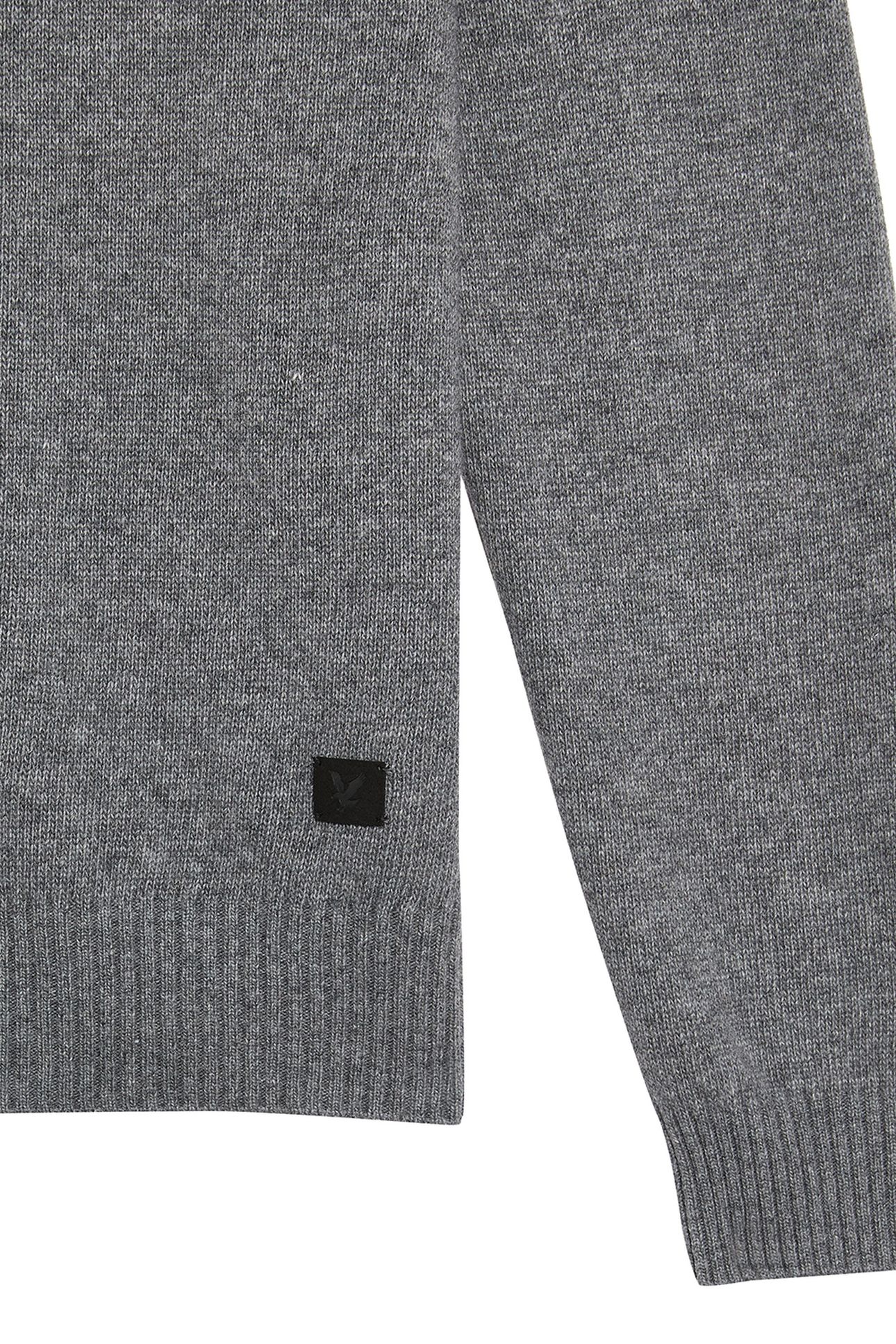 SADDLE SLEEVE QUARTER ZIP JUMPER GREY HEATHER 8