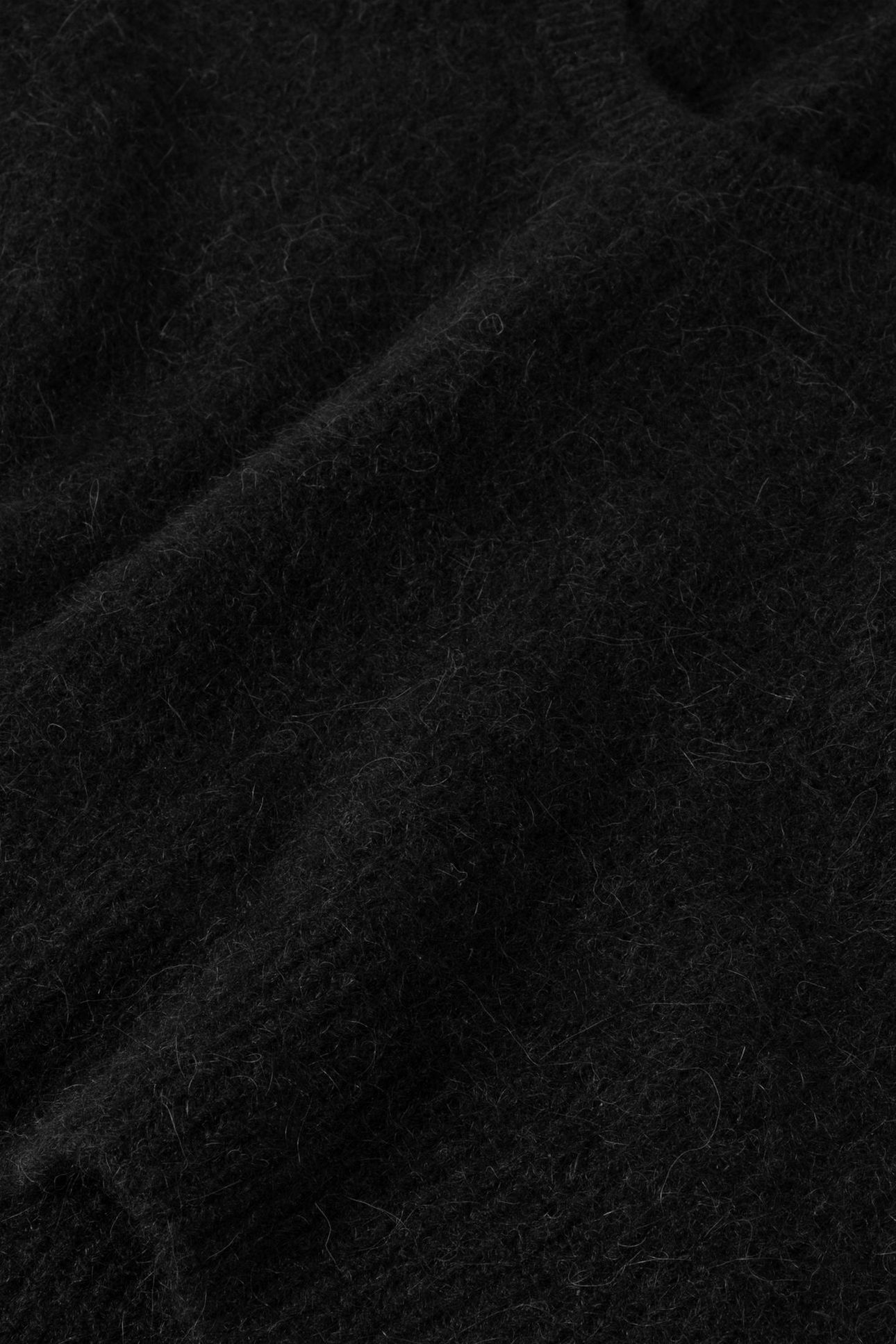 DEEP NECK KNIT SWEATER BLACK 5