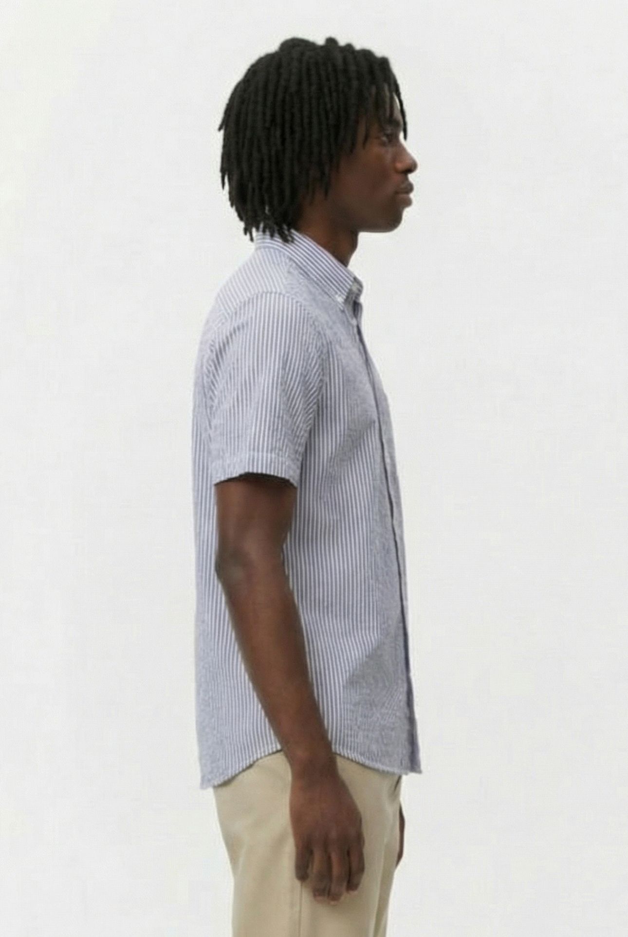 SEERSUCKER POCKET STRIPE SHORT SLEEVE SHIRT MARINE 3