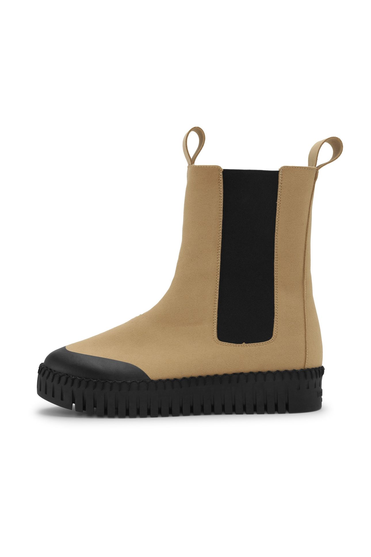 TULIP6298 CHELSEA BOOTS LATTE BLACK 2