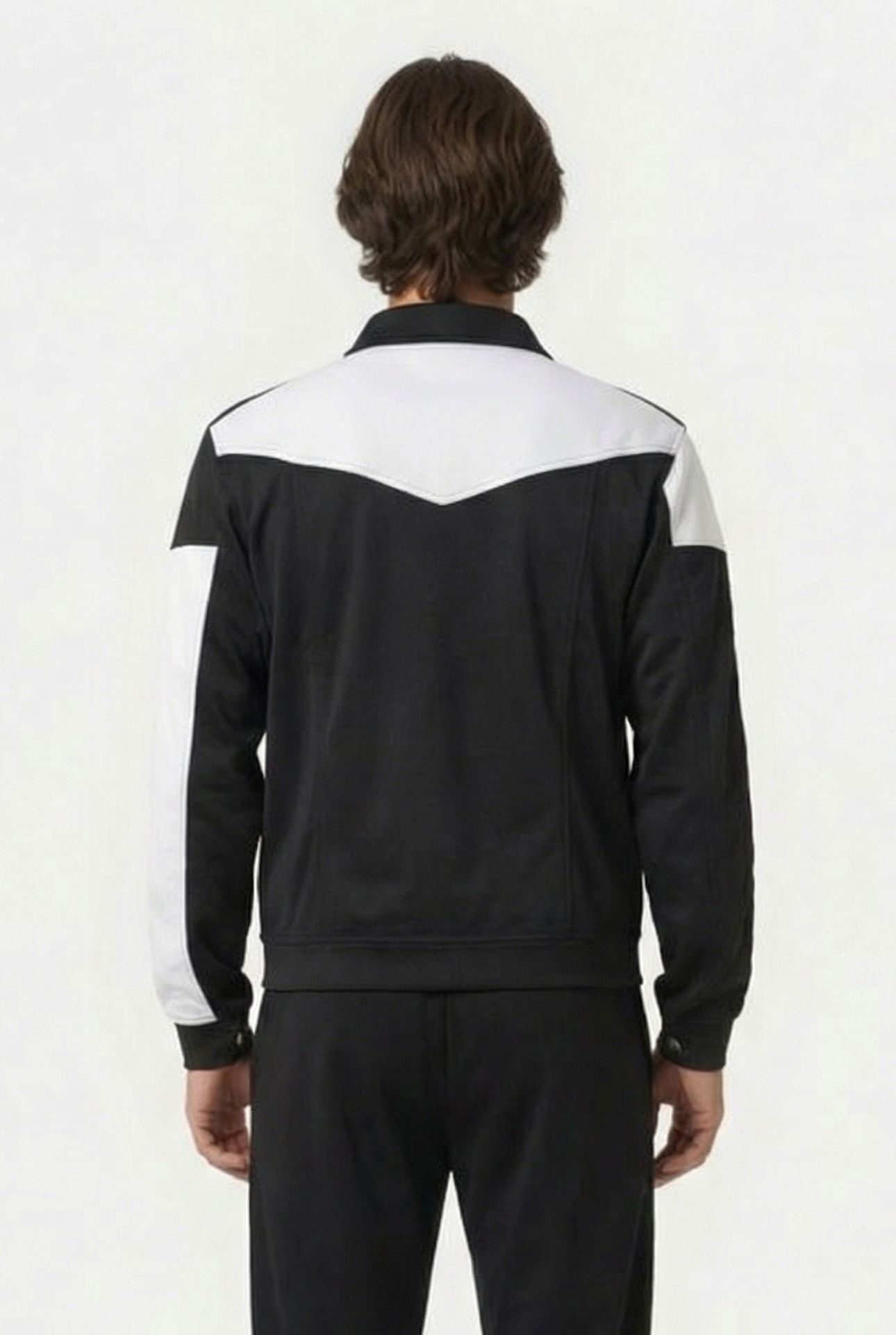 UNISEX DENIM JACKET BLACK WHITE 3
