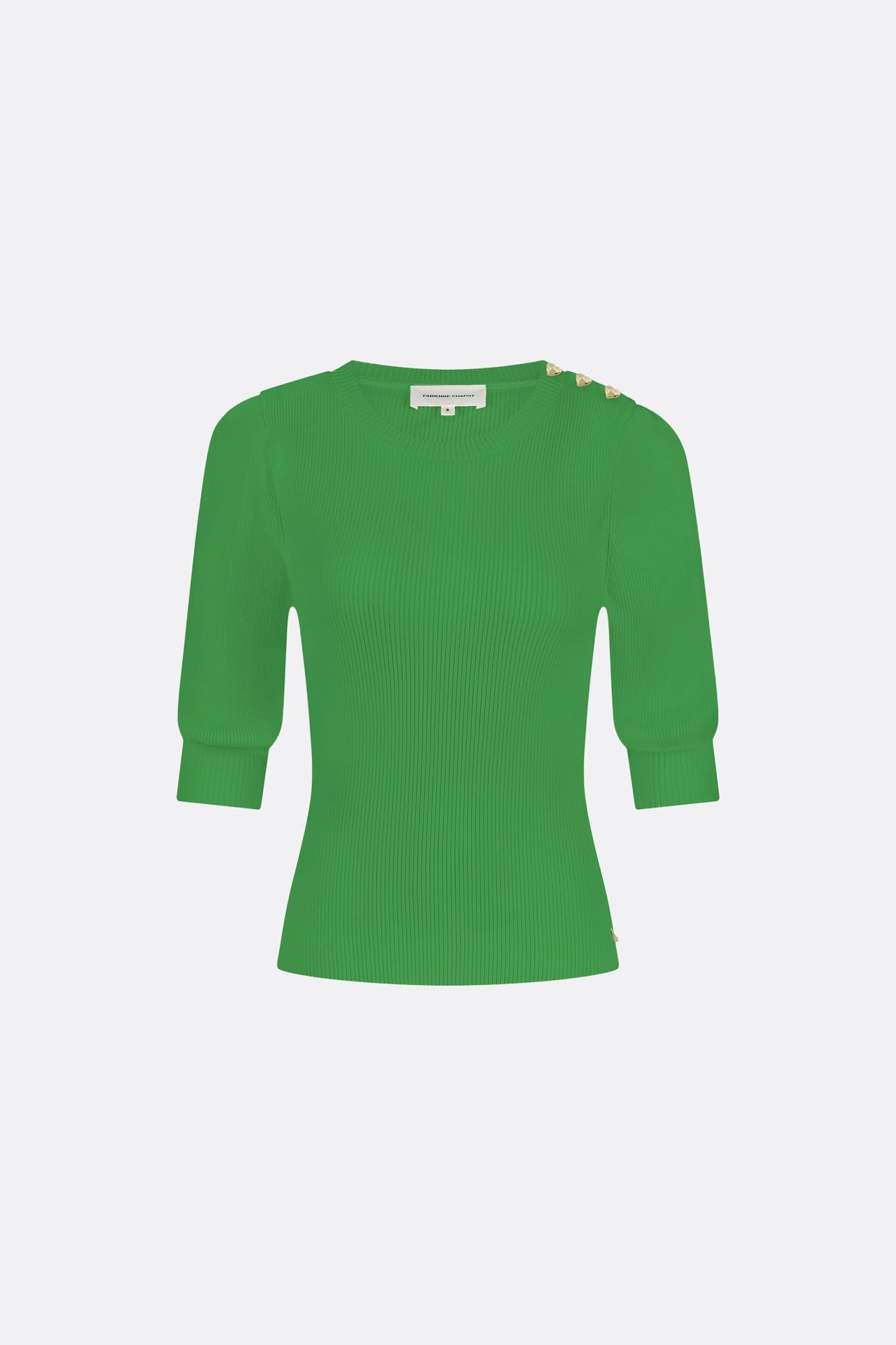 LILLIAN SHORT SLEEVE PULLOVER GREEN APPLE 1