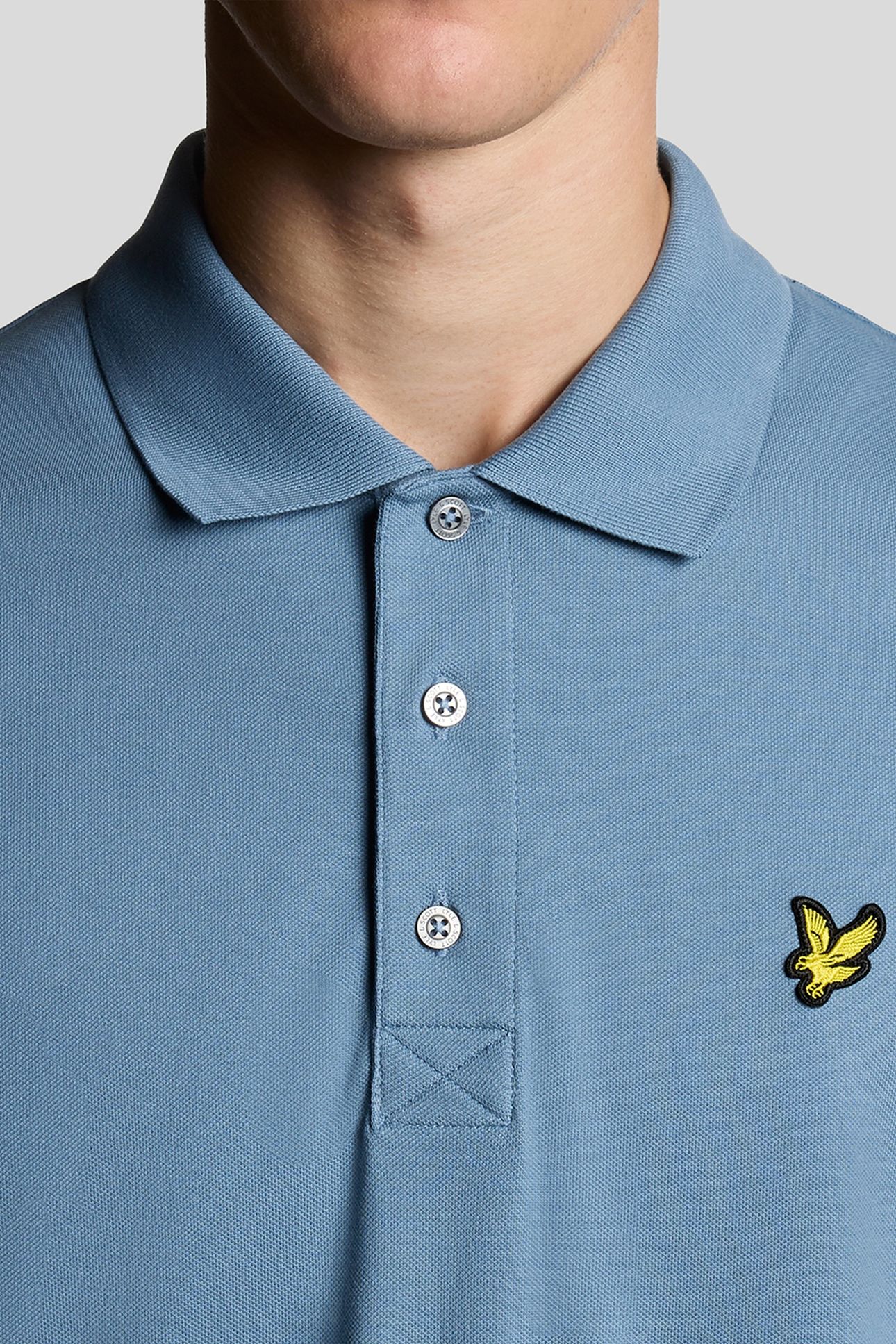 PLAIN POLO SHIRT OCEAN SKY 6