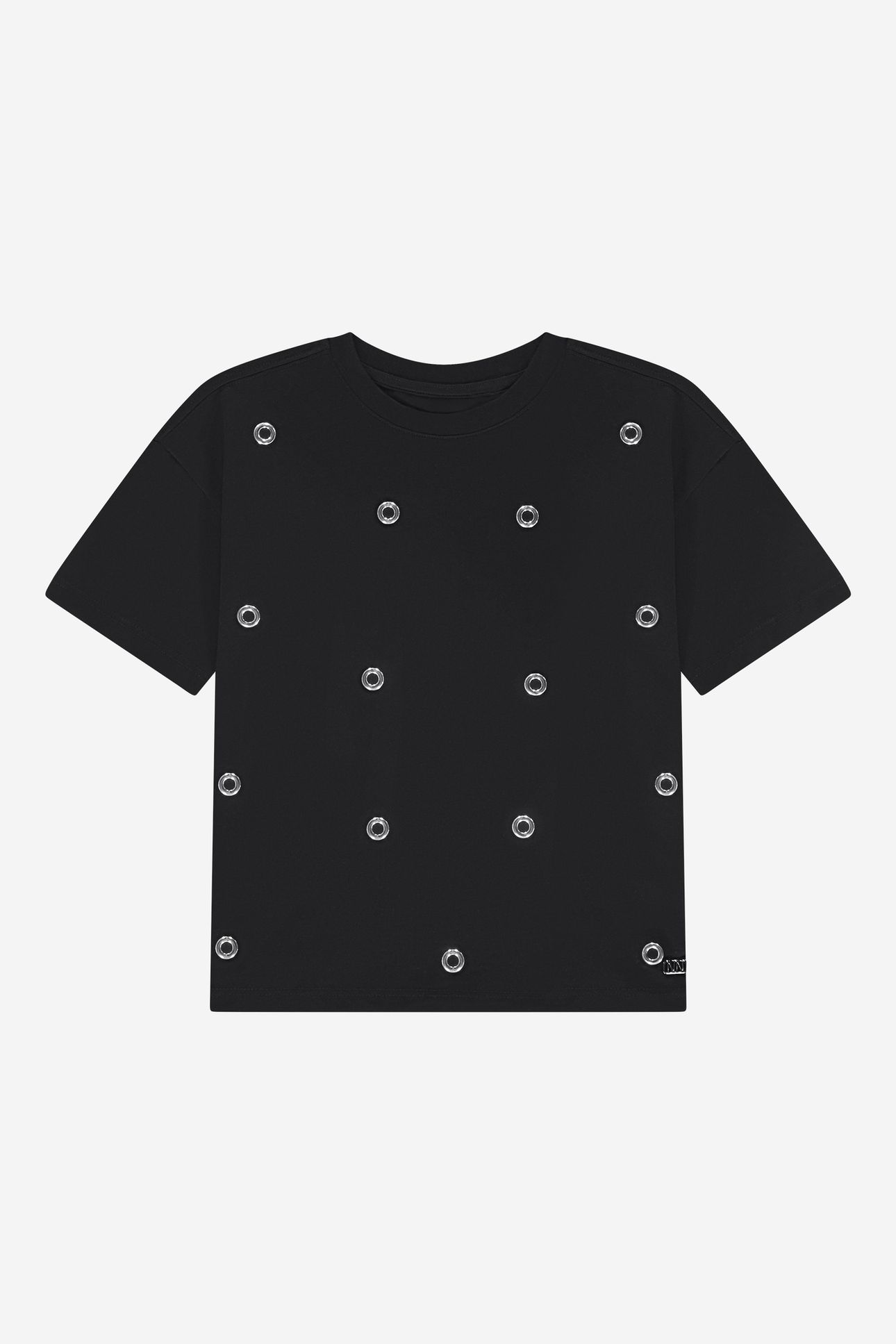 EYELET T-SHIRT BLACK 2