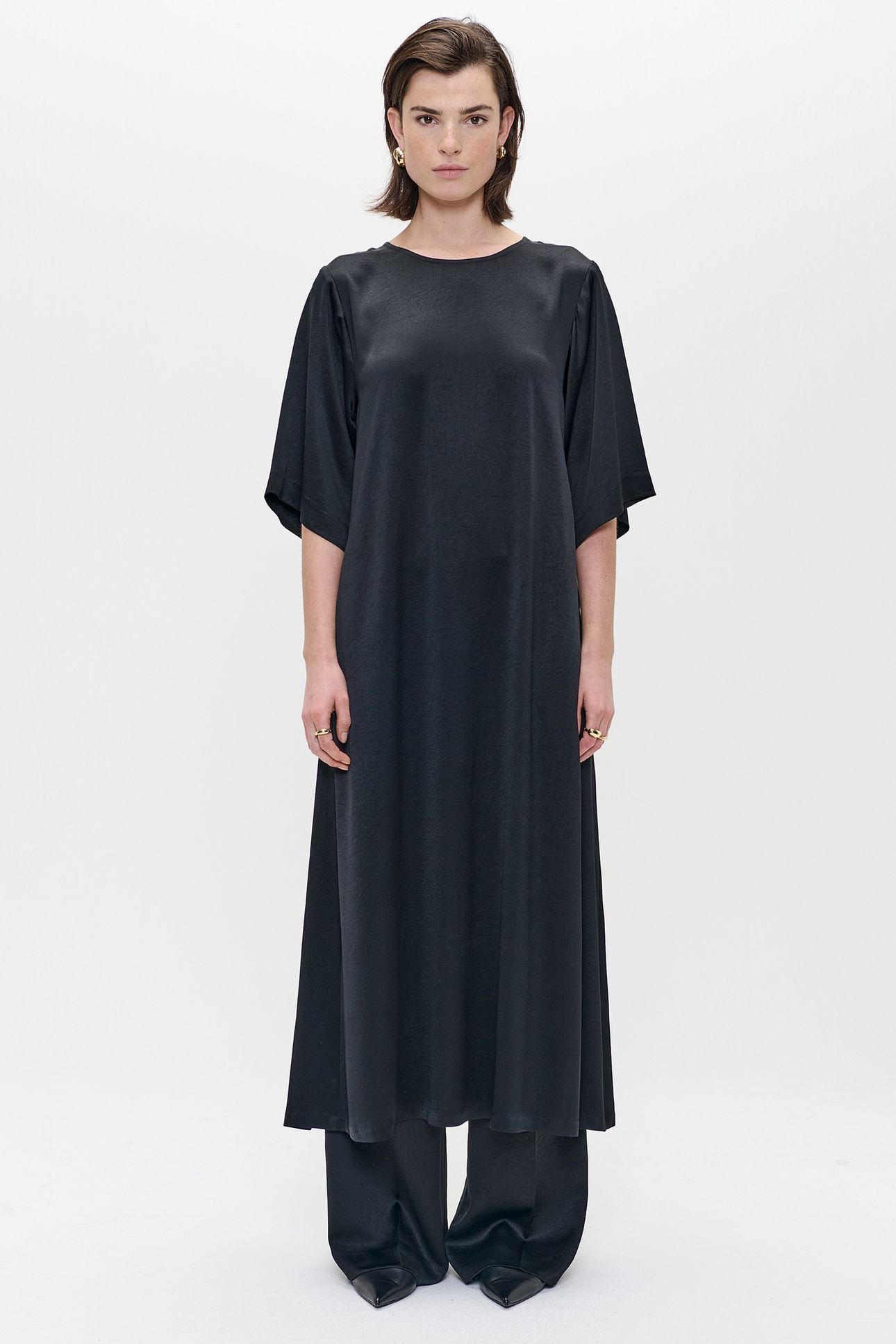 SATIN DRESS BLACK 3