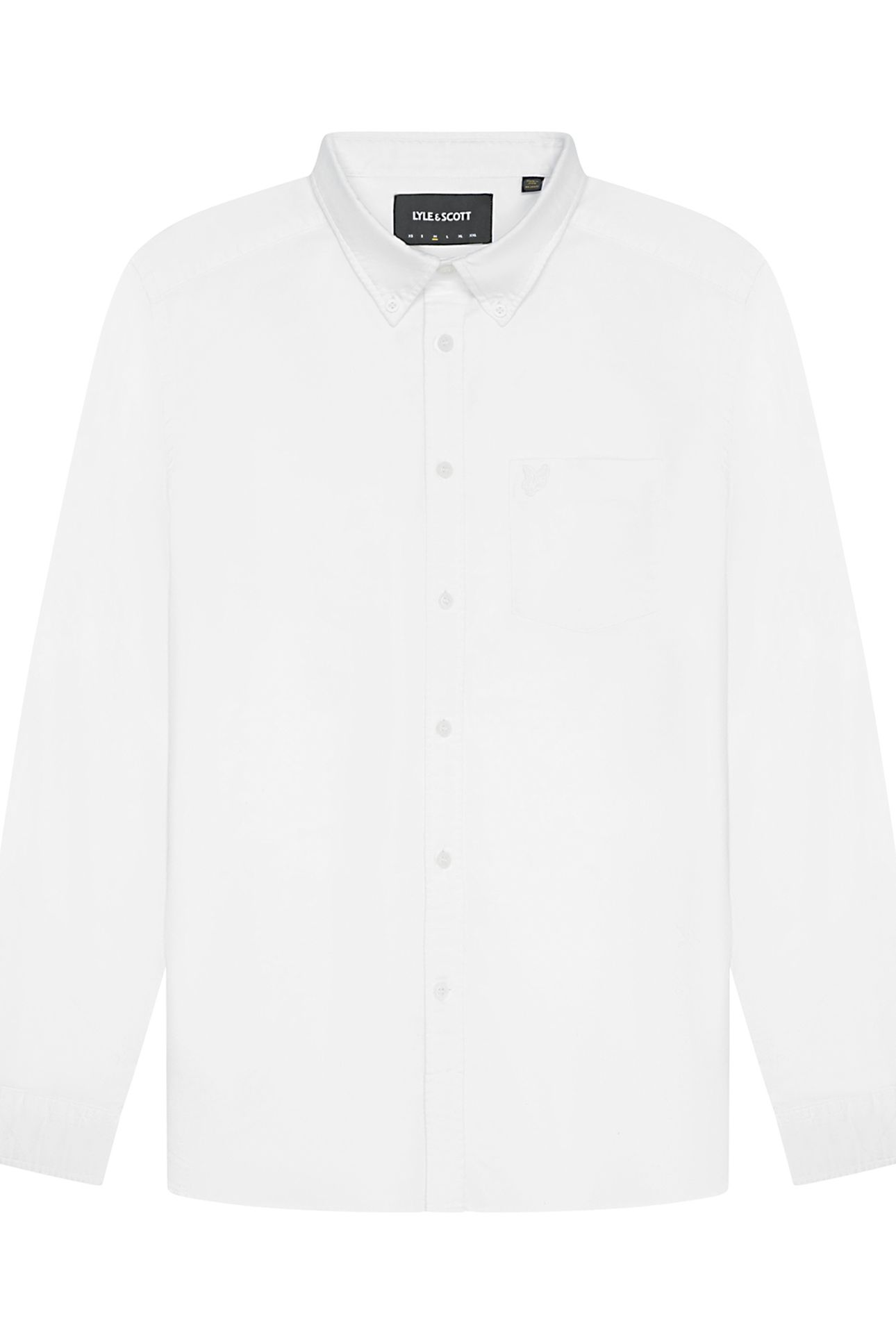 TONAL EAGLE PLAIN OXFORD SHIRT WHITE 5