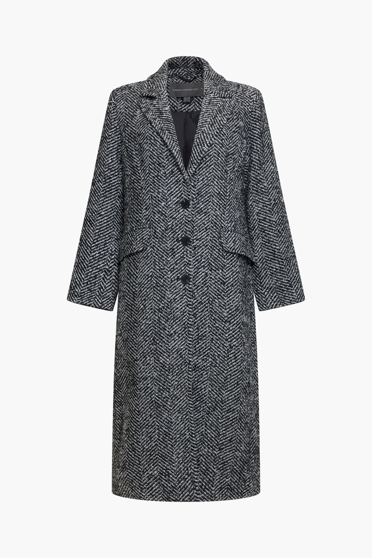 HERRINGBONE COAT W BLACK/WHITE 3