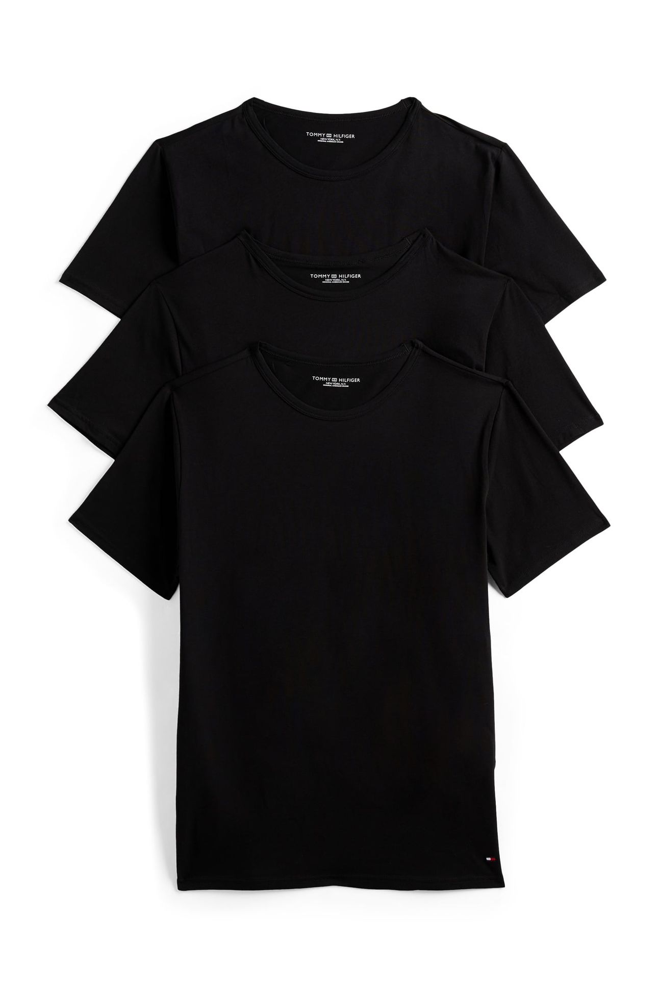3-PACK PREMIUM ESSENTIAL STRETCH T-SHIRTS BLACK 1