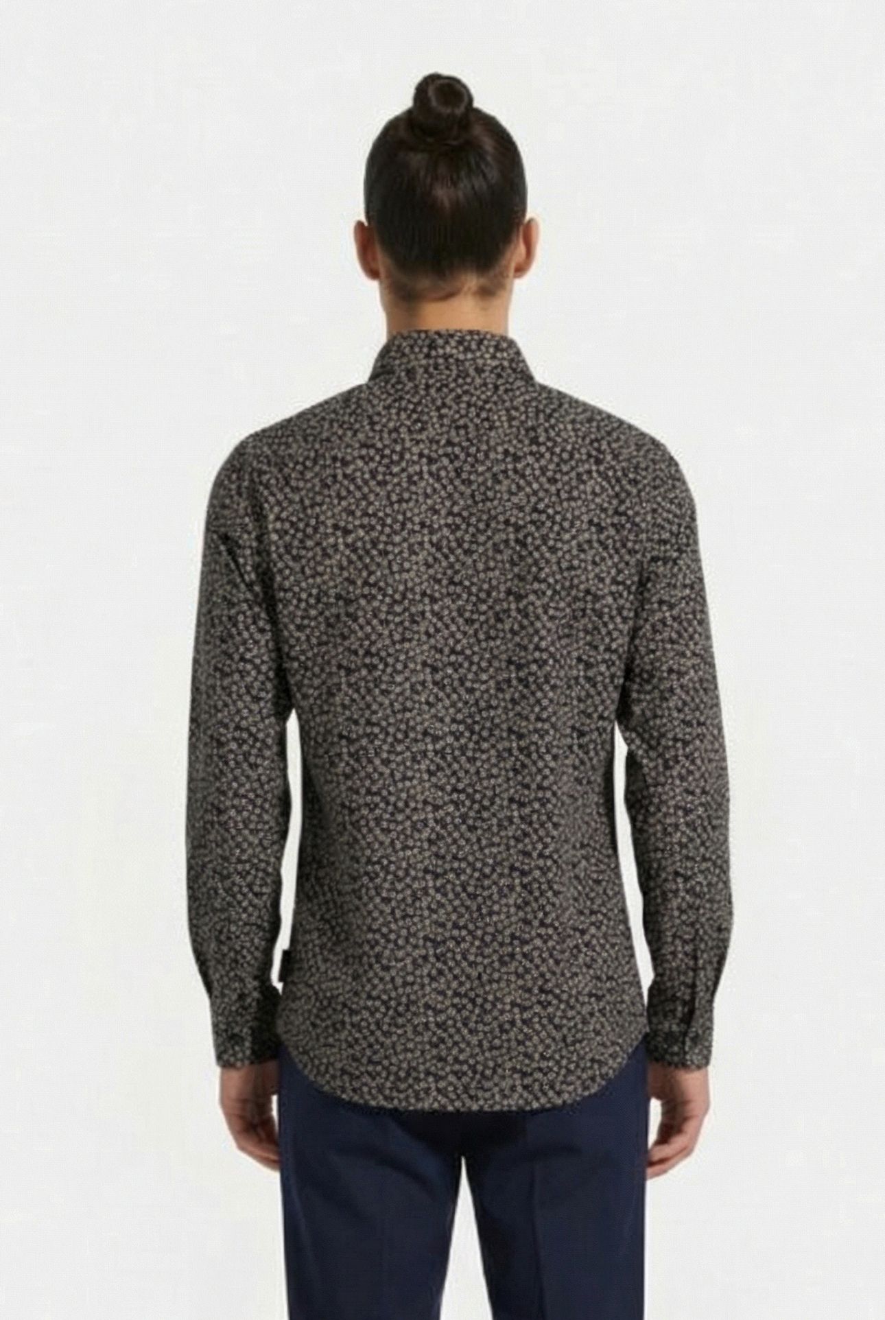 5 FLOWER LONG SLEEVE SHIRT MARINE 2