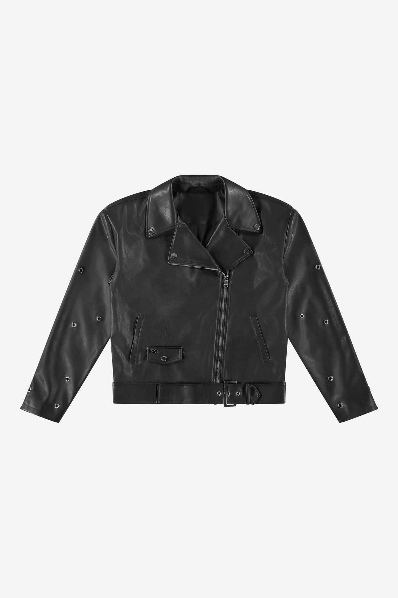 EYELET BIKER JACKET BLACK 2