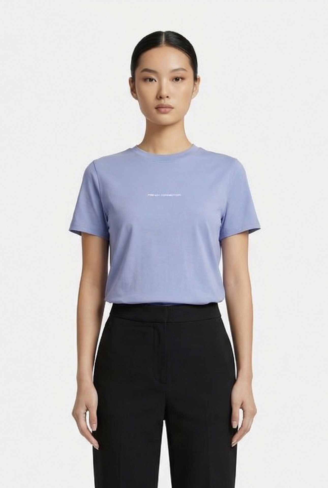 FRENCH CONNECTION TEE WASHED BLUE/WHITE 1