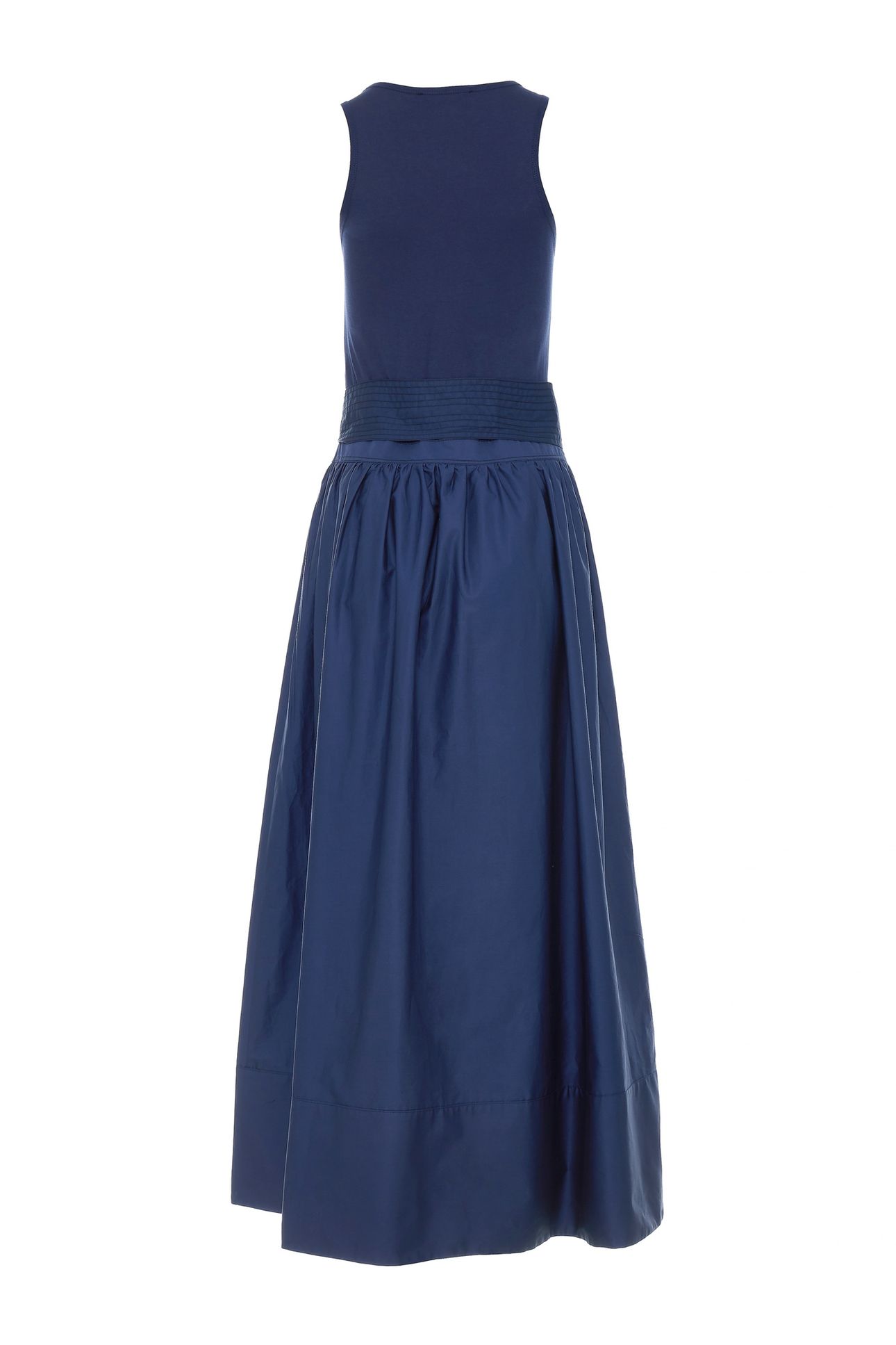 LIVELY LONG DRESS POPLIN WITH BELT NAVY 4