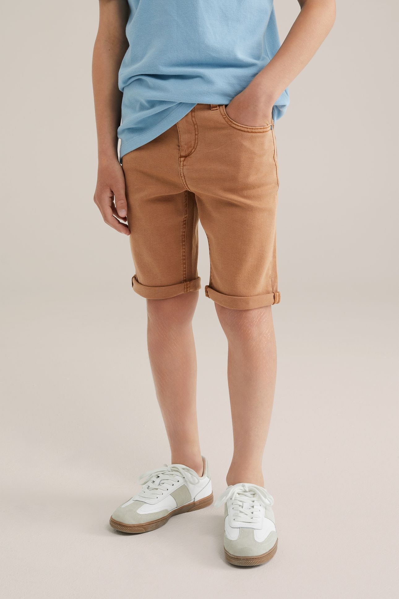 5-POCKET MID WAIST LIGHT BROWN 9