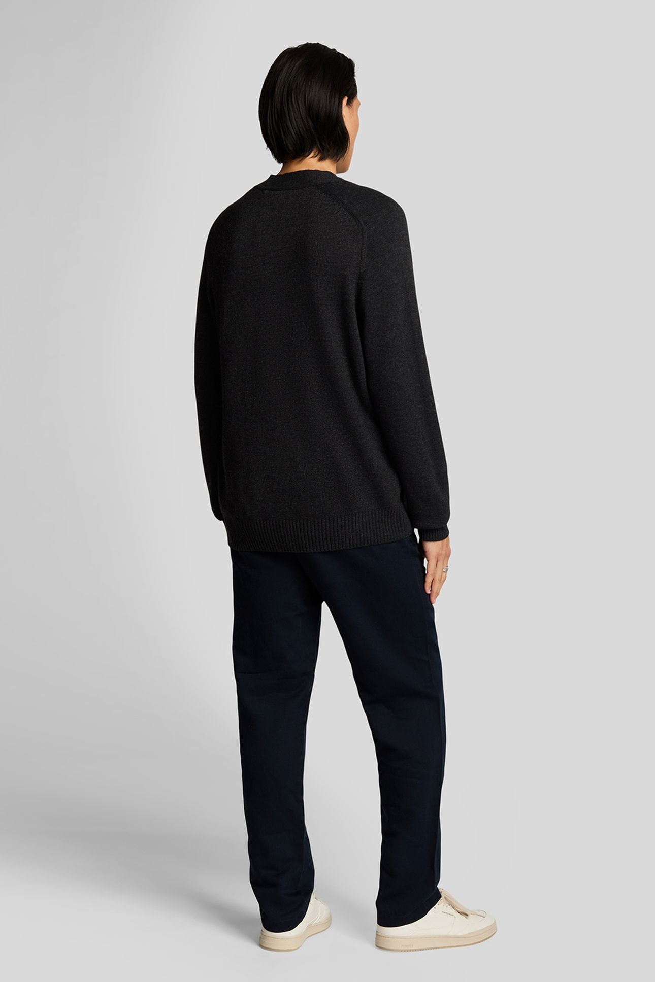 LINEN BLEND DRAWSTRING TROUSER DARK NAVY 2