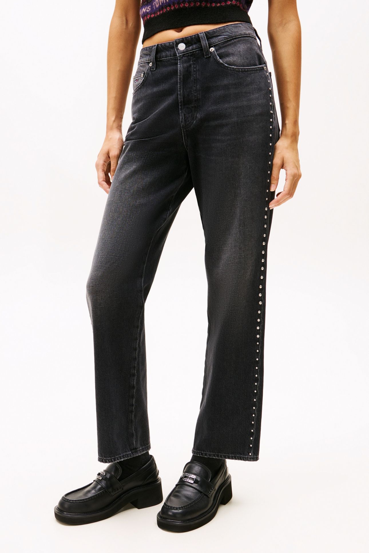 LAYLA HIGH RISE SLIM STRAIGHT JEANS DENIM BLACK 1