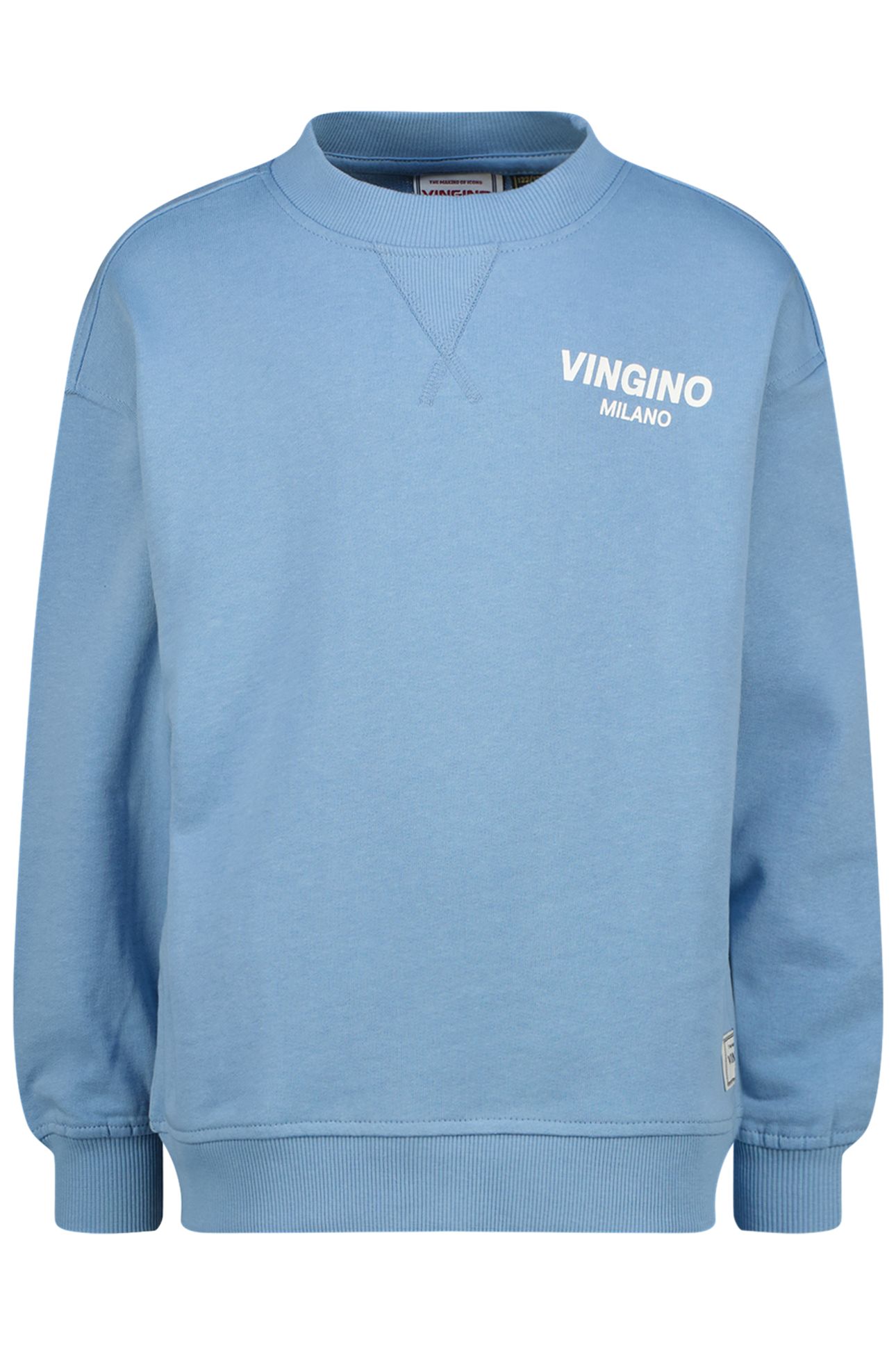 BOYS CREWNECK BASIC SWEATER DUSK BLUE 1