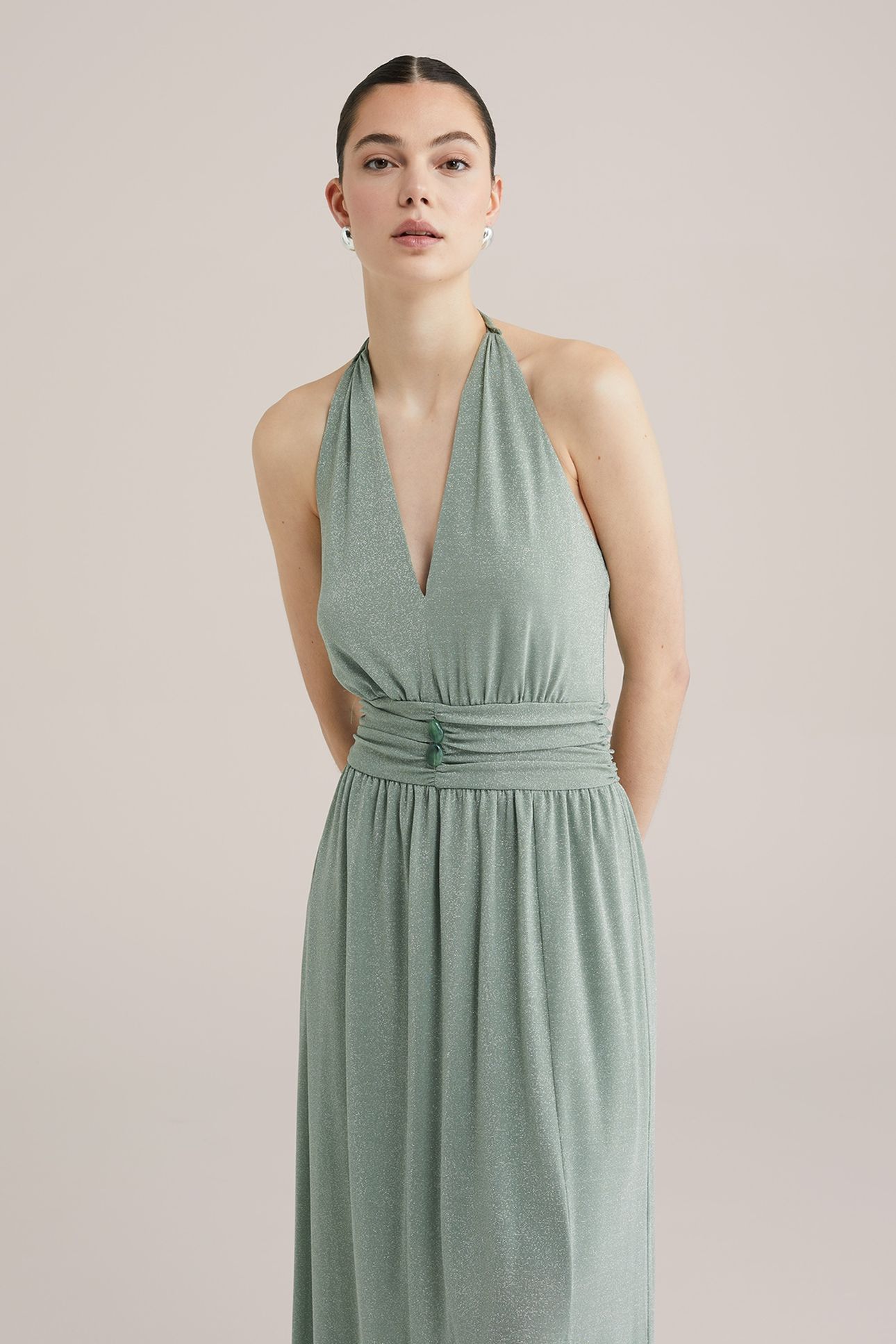DRESS MAXI LENGTH LIGHT GREEN 8