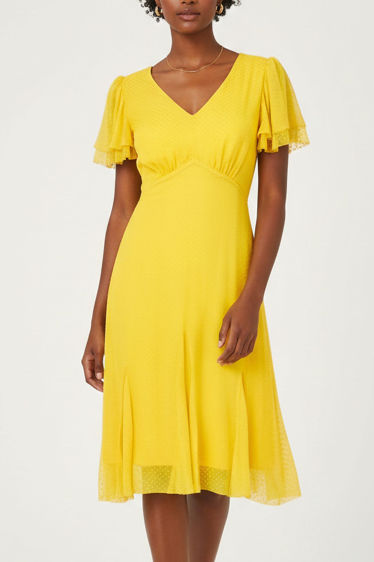 HALLY MIDI DRESS MUSTARD | Online Outlet