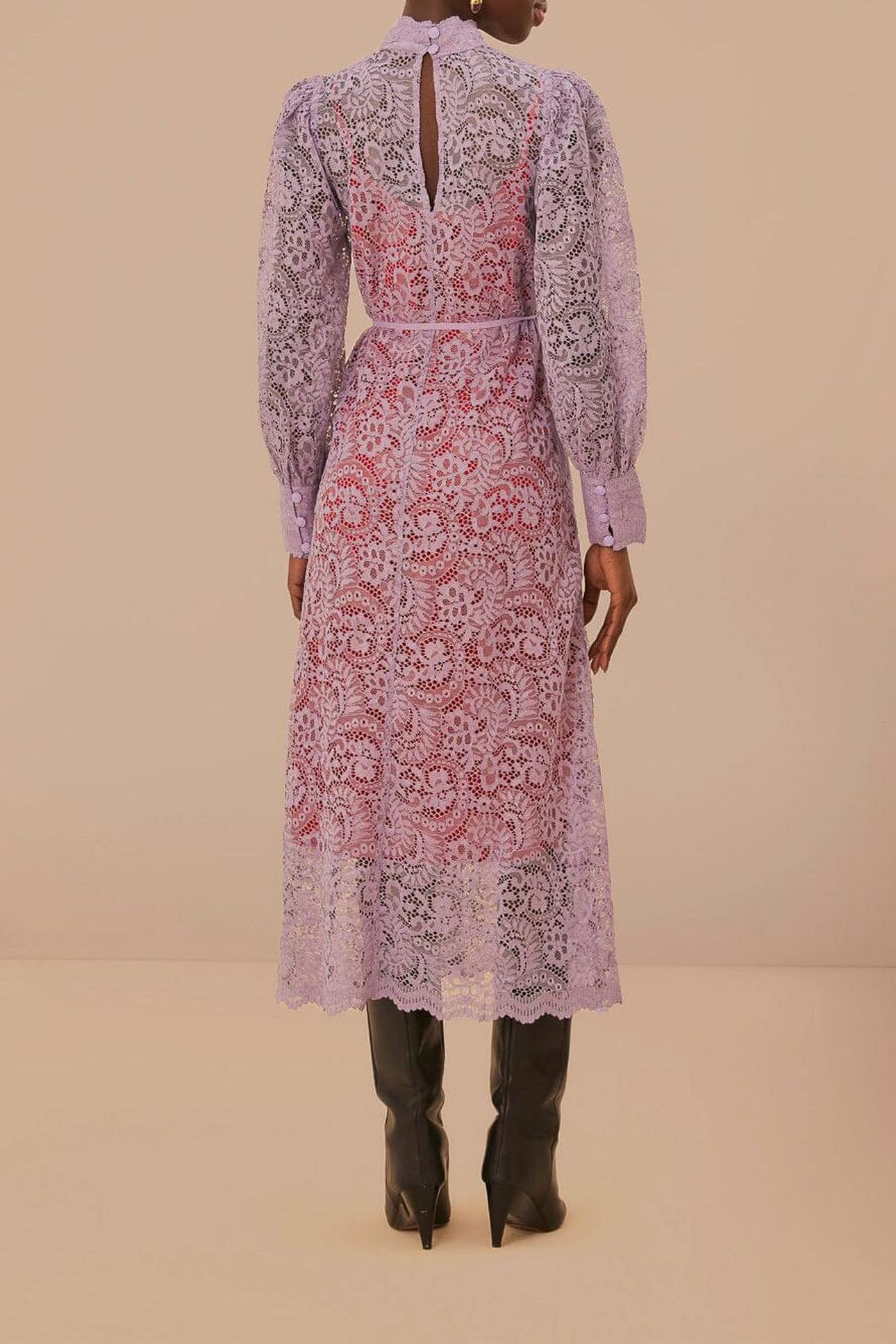 LACE LILAC MIDI DRESS 2