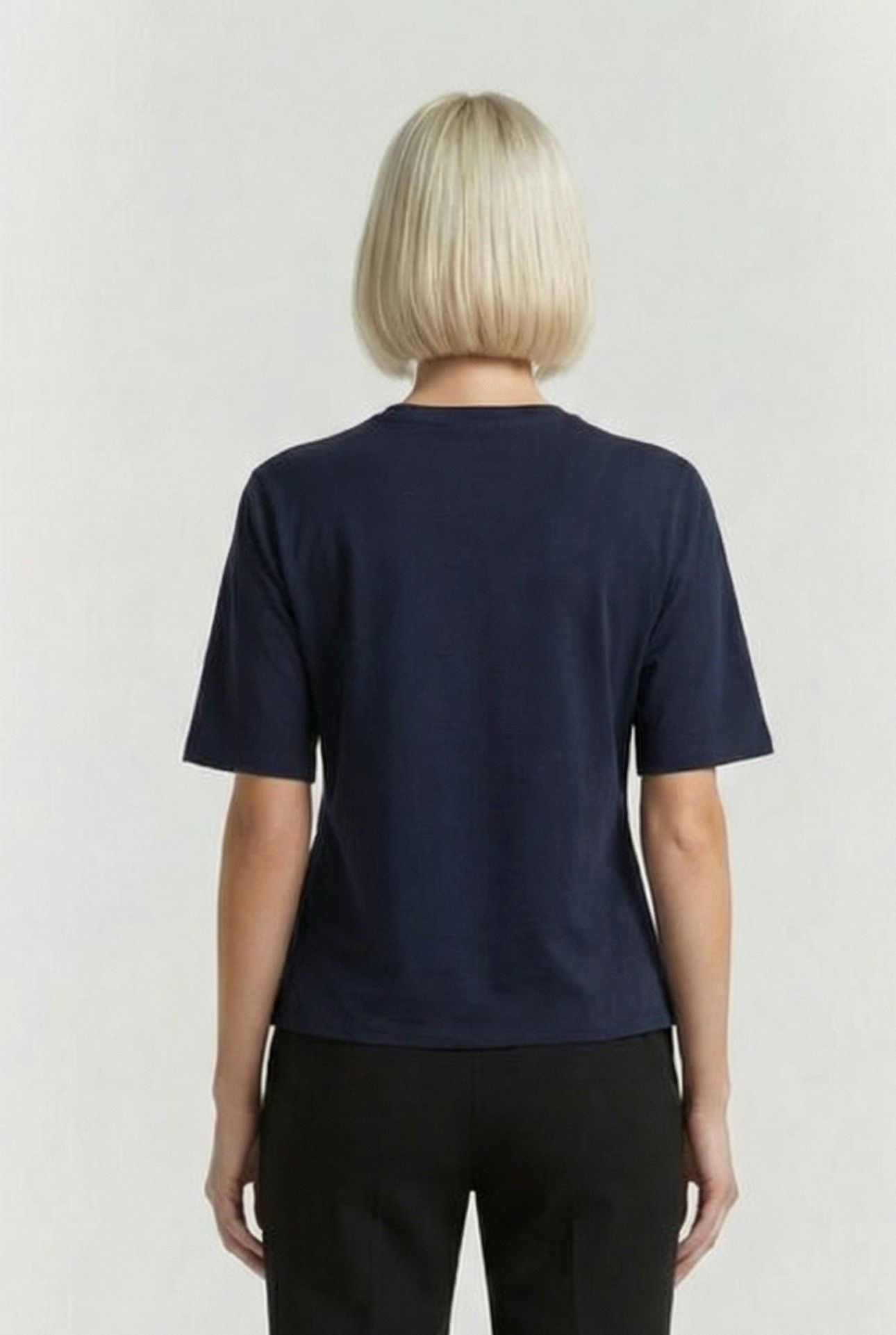 BRUSHED PLEAT TEE MIDNIGHT 2