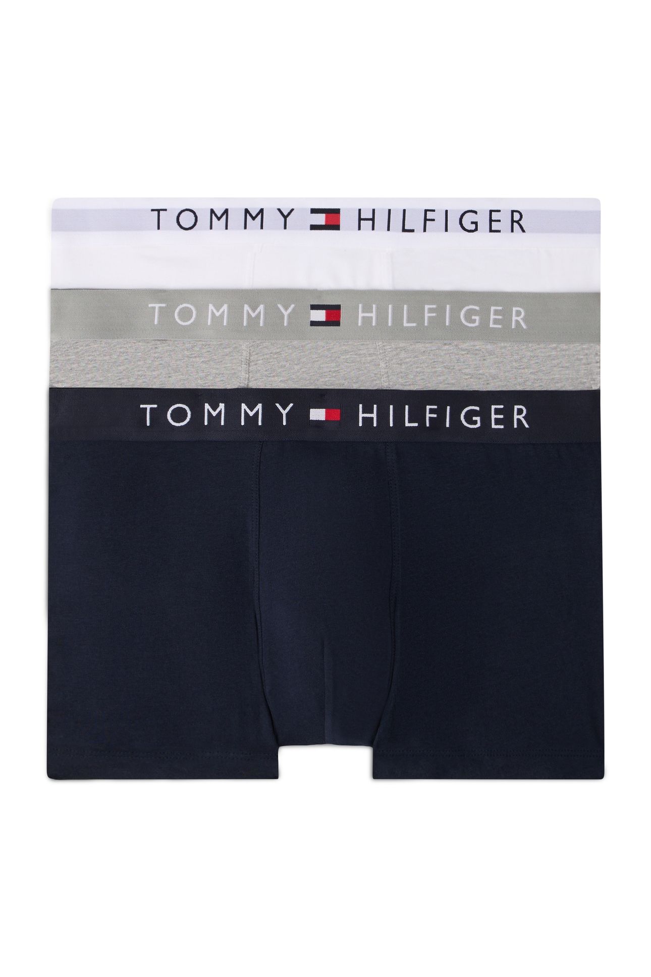 3-PACK WAISTBAND TRUNK GREY HTR/WHITE/DESERT SKY 6