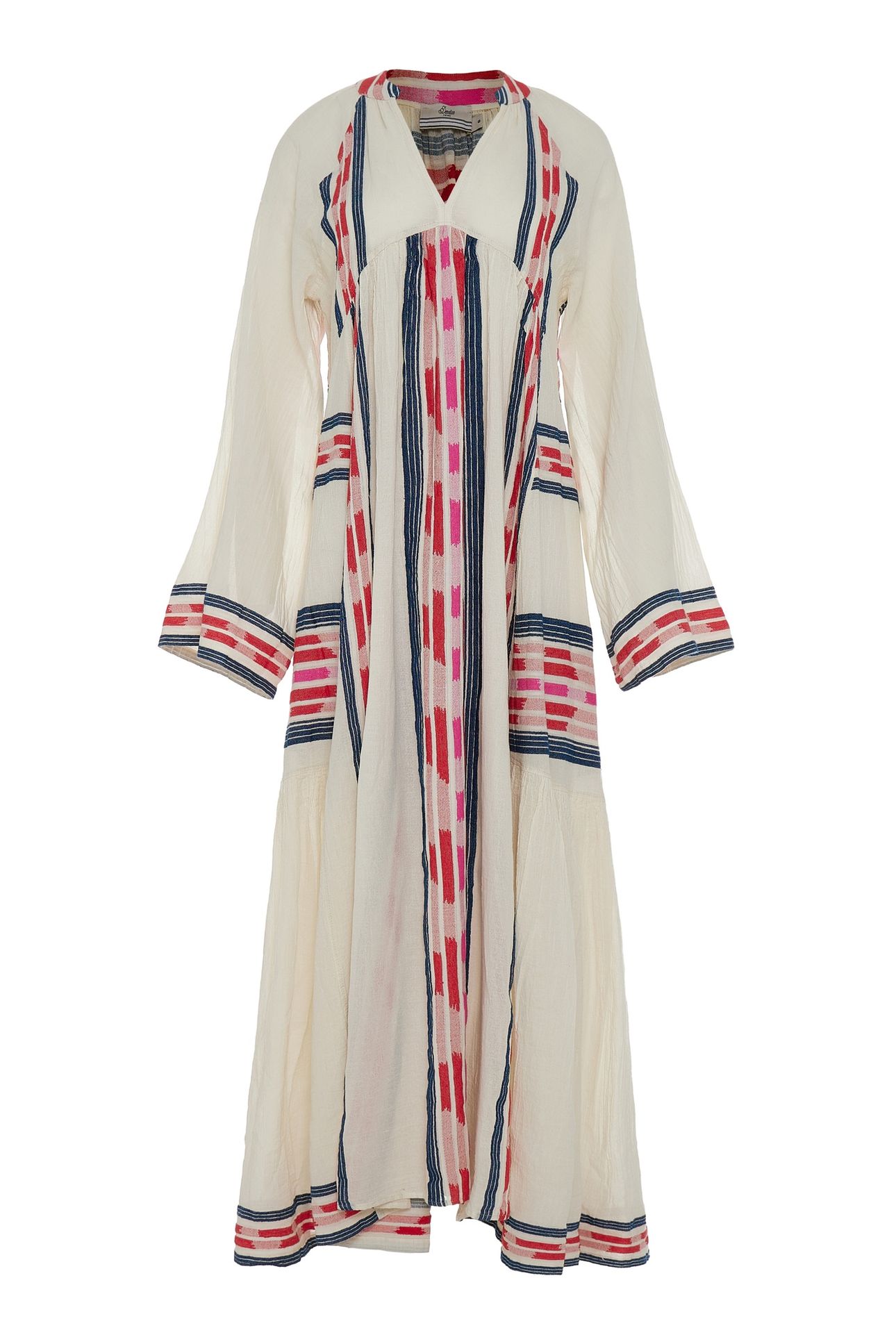 POWER LONG DRESS JACQUARD NAVY RED 4
