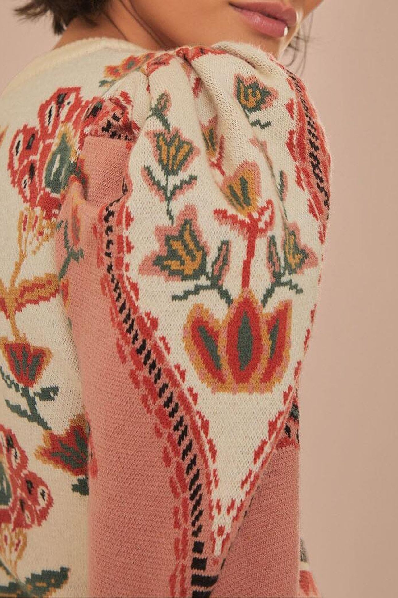 RIAD CREAM KNIT DRESS 5