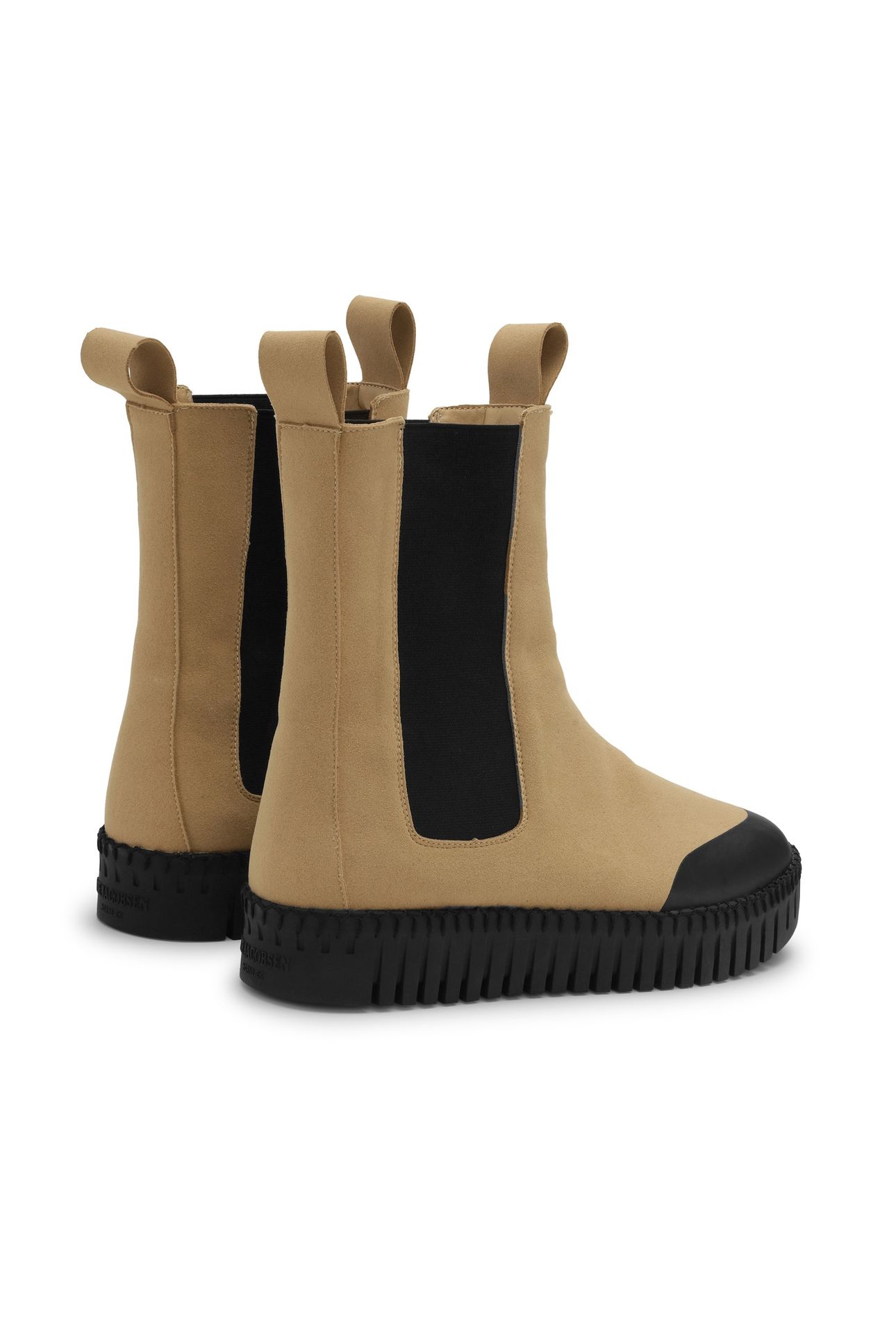 TULIP6298 CHELSEA BOOTS LATTE BLACK 7