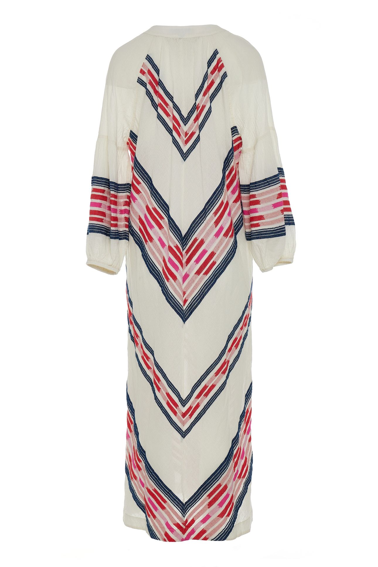 BELOVED LONG DRESS JACQUARD NAVY RED 6
