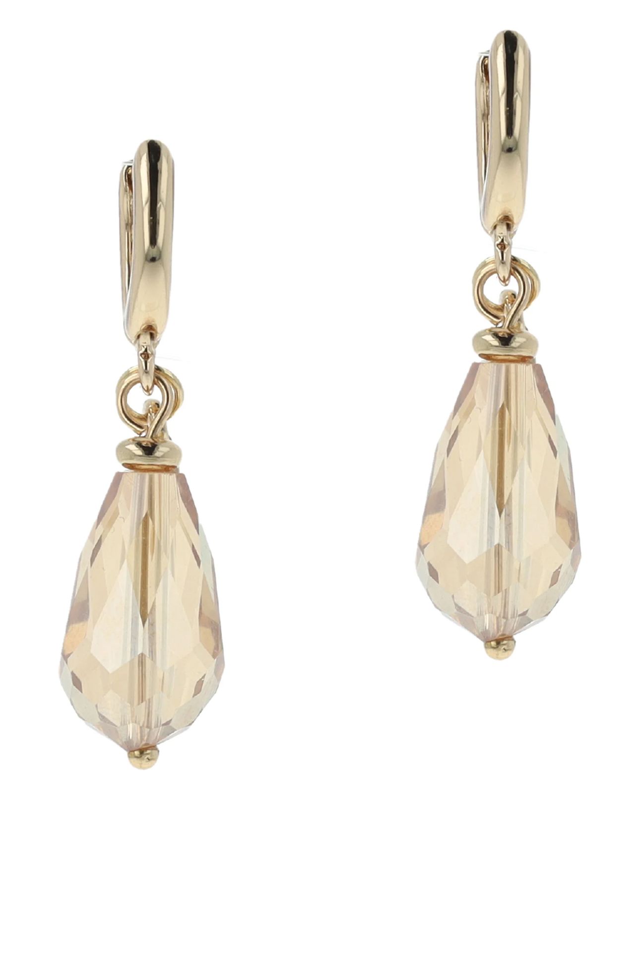 GOLDEN CRYSTAL DROP EARHANGERS 1