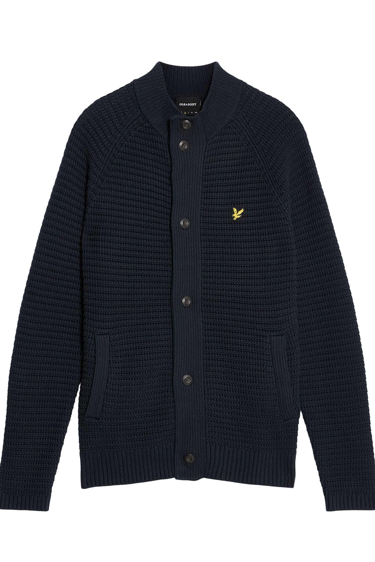 BUTTON THROUGH FUNNEL NECK JUMPER DARK NAVY 4