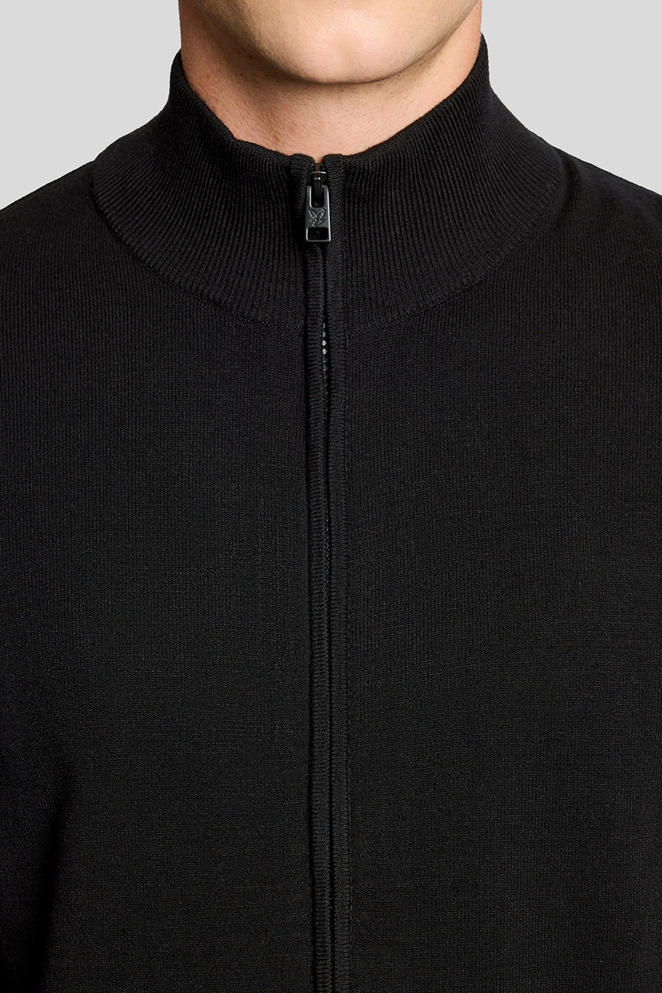 MESH LOGO KNITTED TRACK JACKET JET BLACK 3