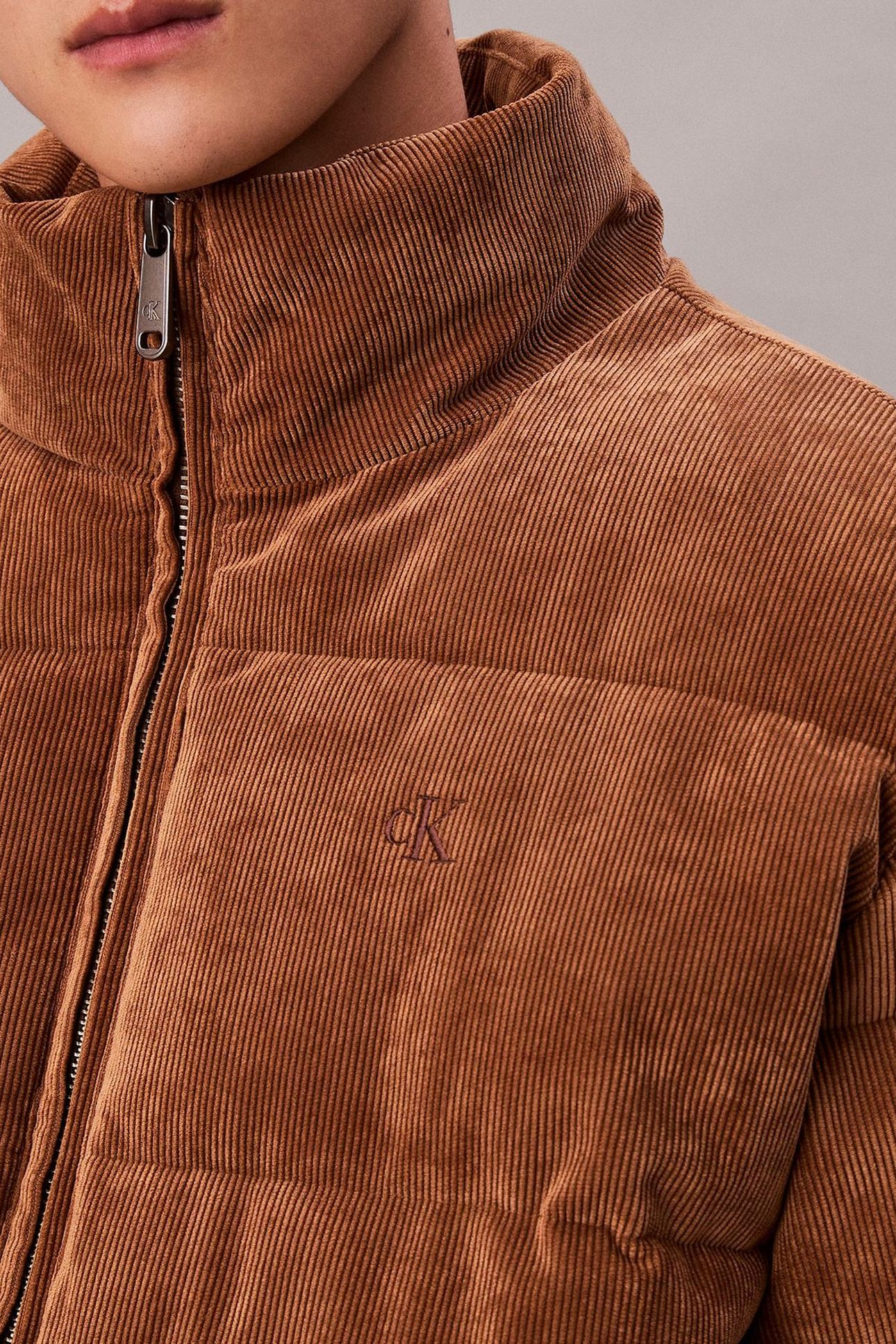 LS CORDUROY MID WEIGHT PUFFER JACKET BRONZE GOLD 5