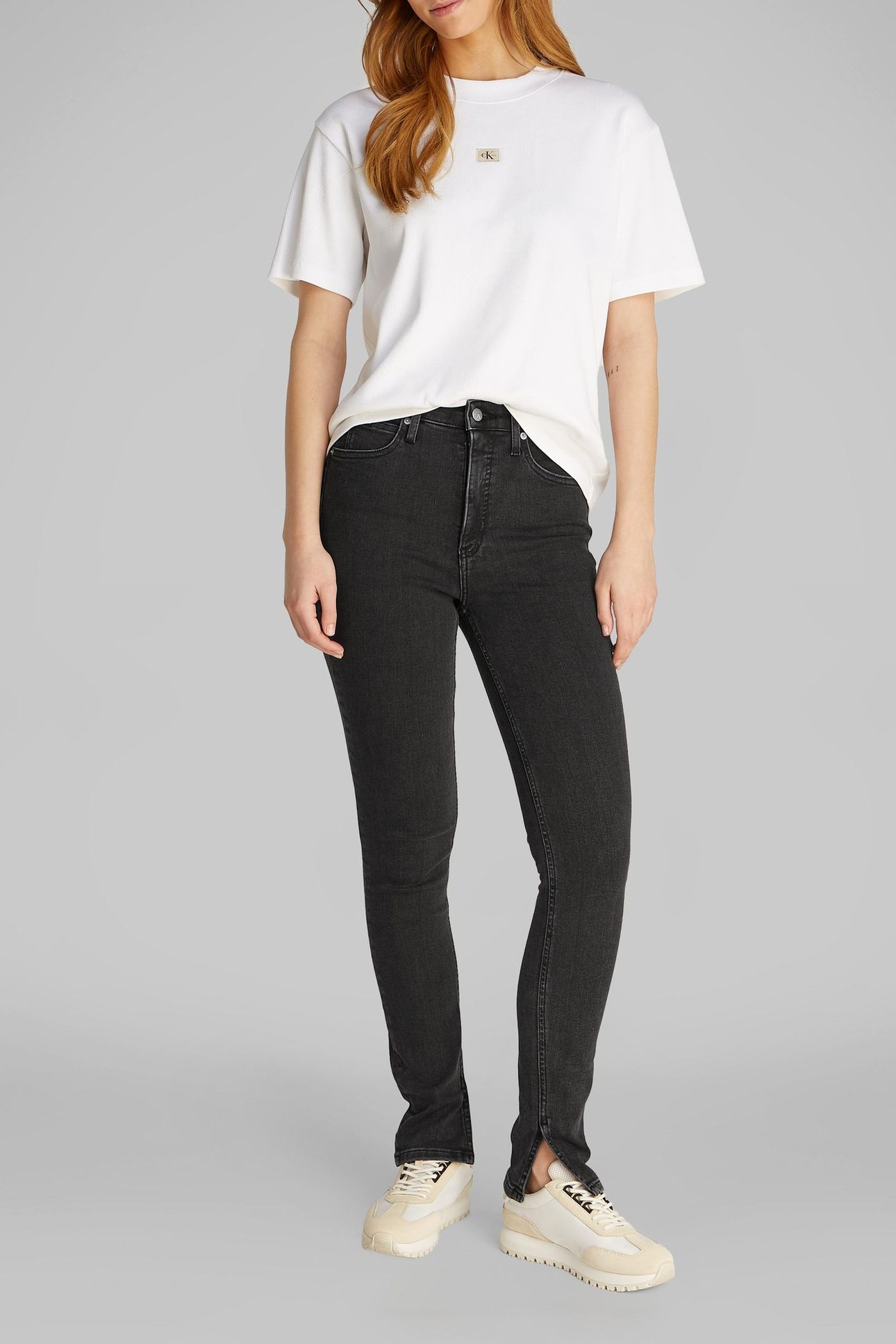 HIGH RISE SKINNY JEANS DENIM BLACK 2