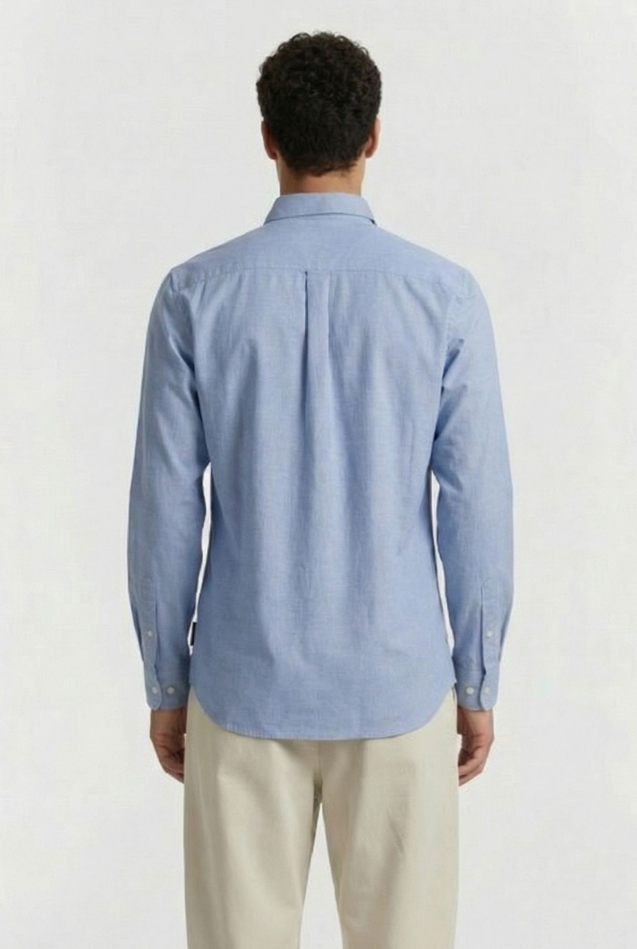 OXFORD LONG SLEEVE SHIRT SKY/MARINE 2
