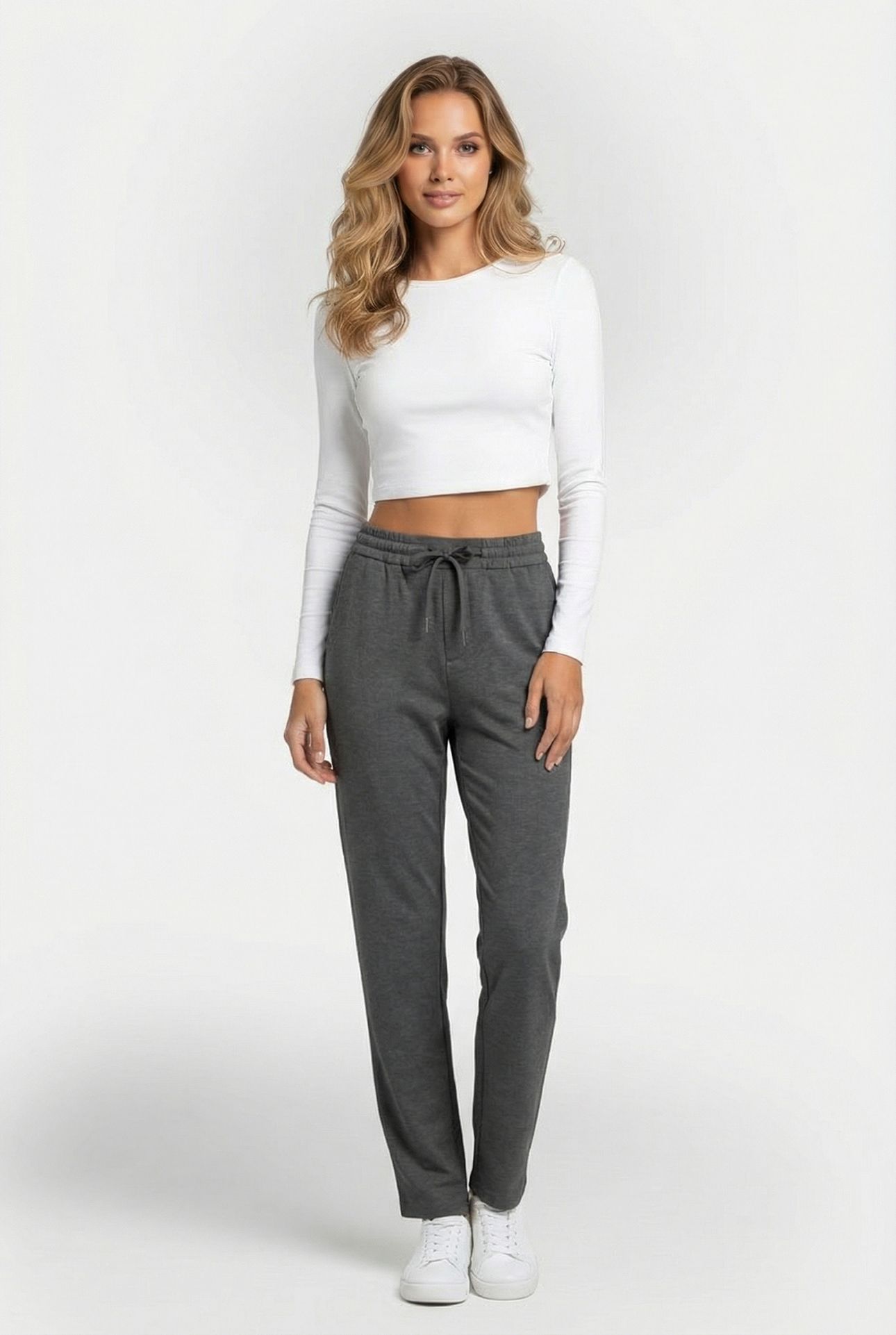 S.OLIVER PANT GREY/BLACK 1