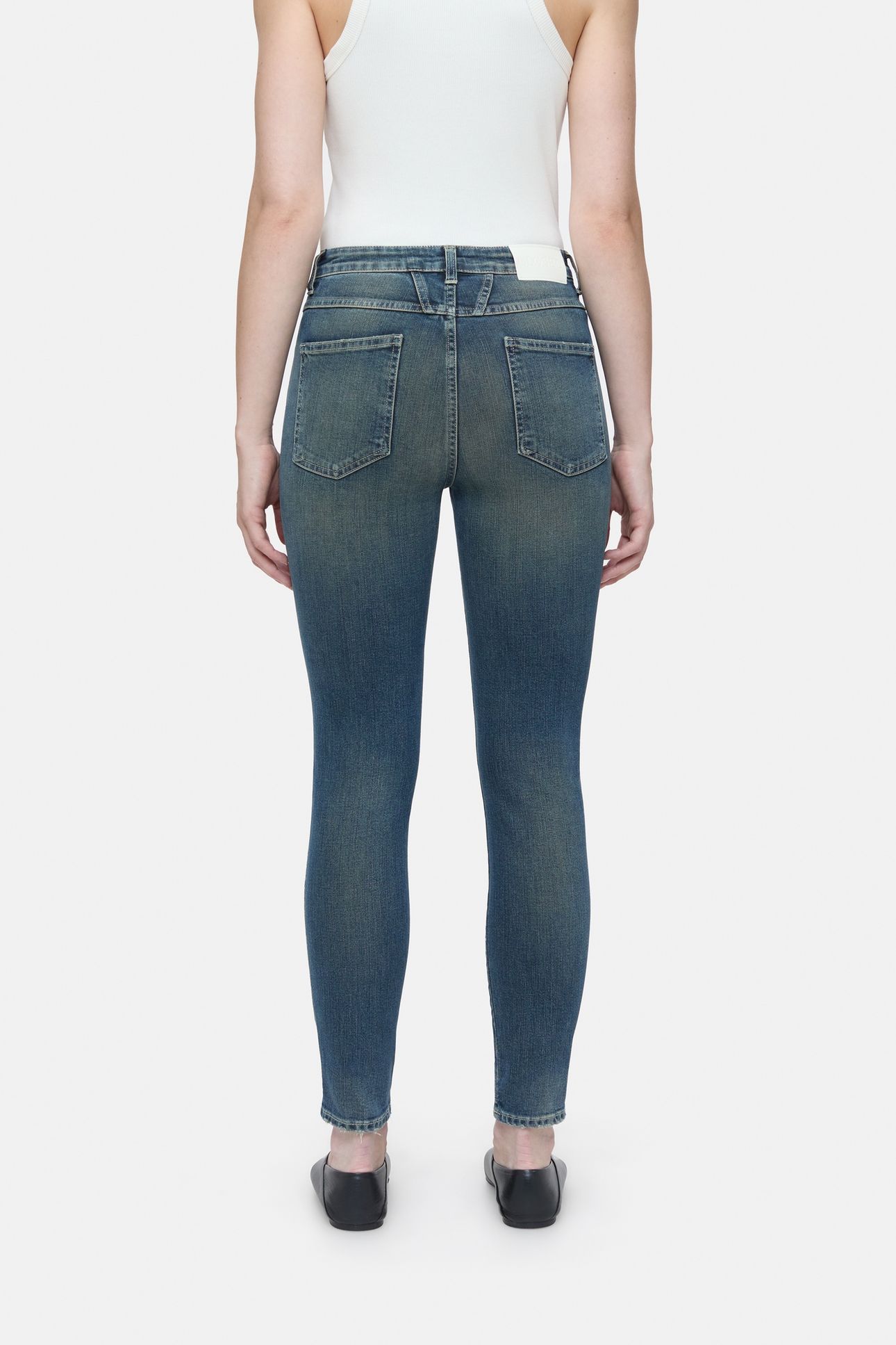 SKINNY PUSHER JEANS MID BLUE 2