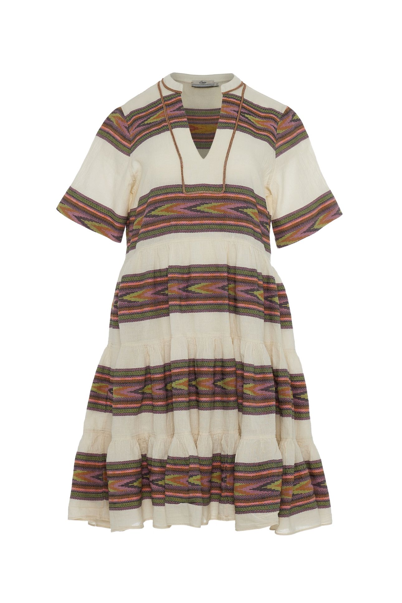 HARMONIA MIDI DRESS JACQUARD PINK GREEN 2