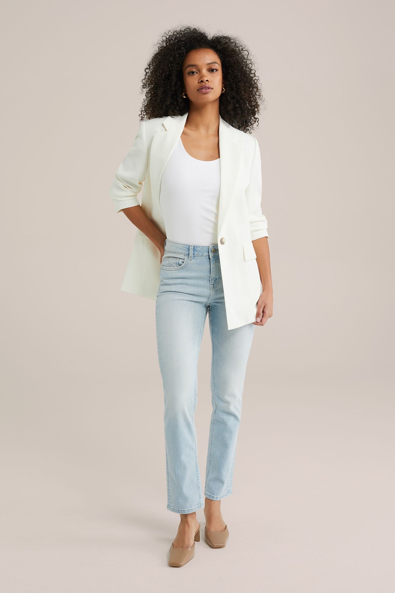 5-POCKET MID WAIST BLUE 7