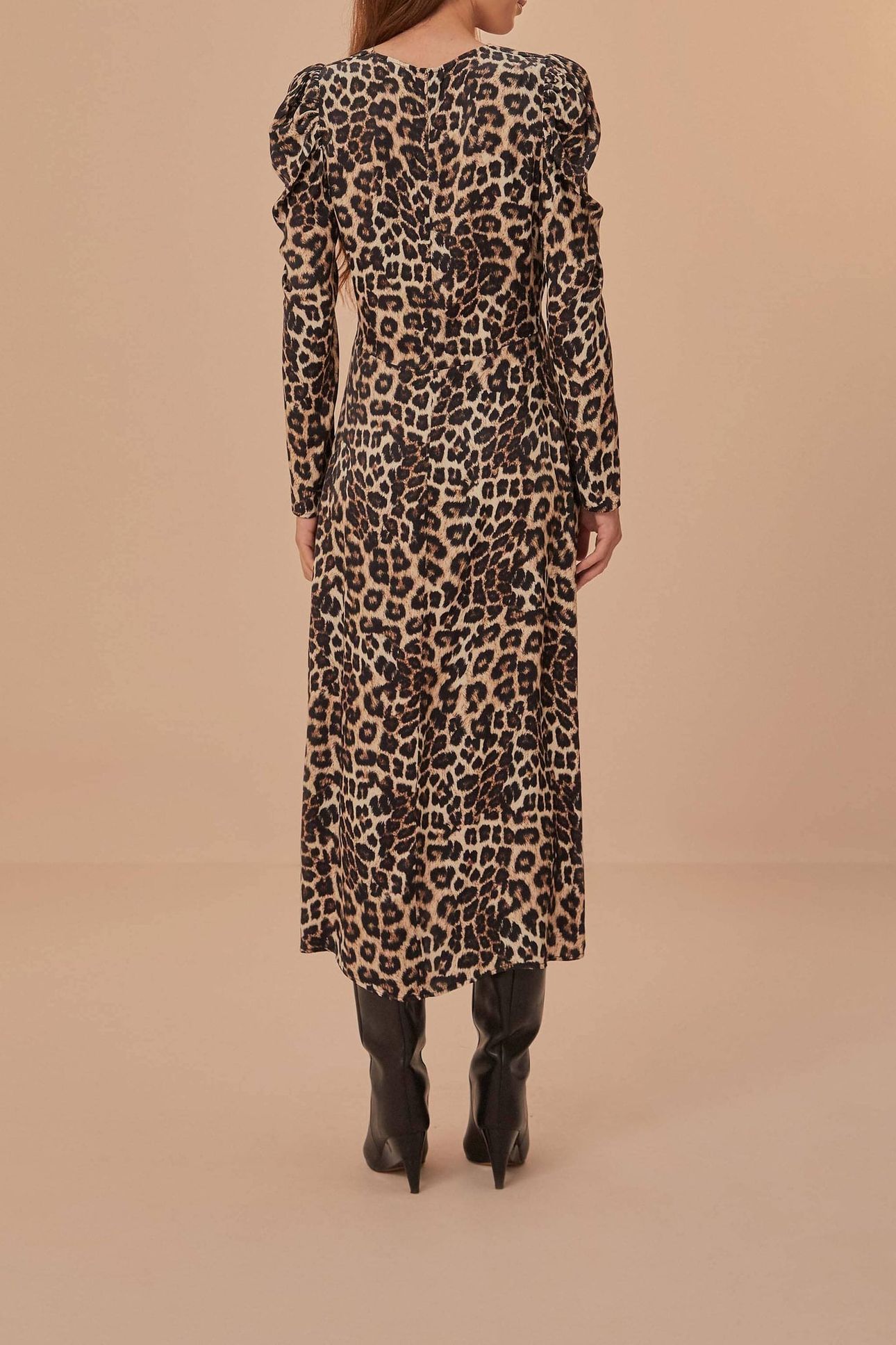 NATURAL SKIN CREAM MIDI DRESS 3