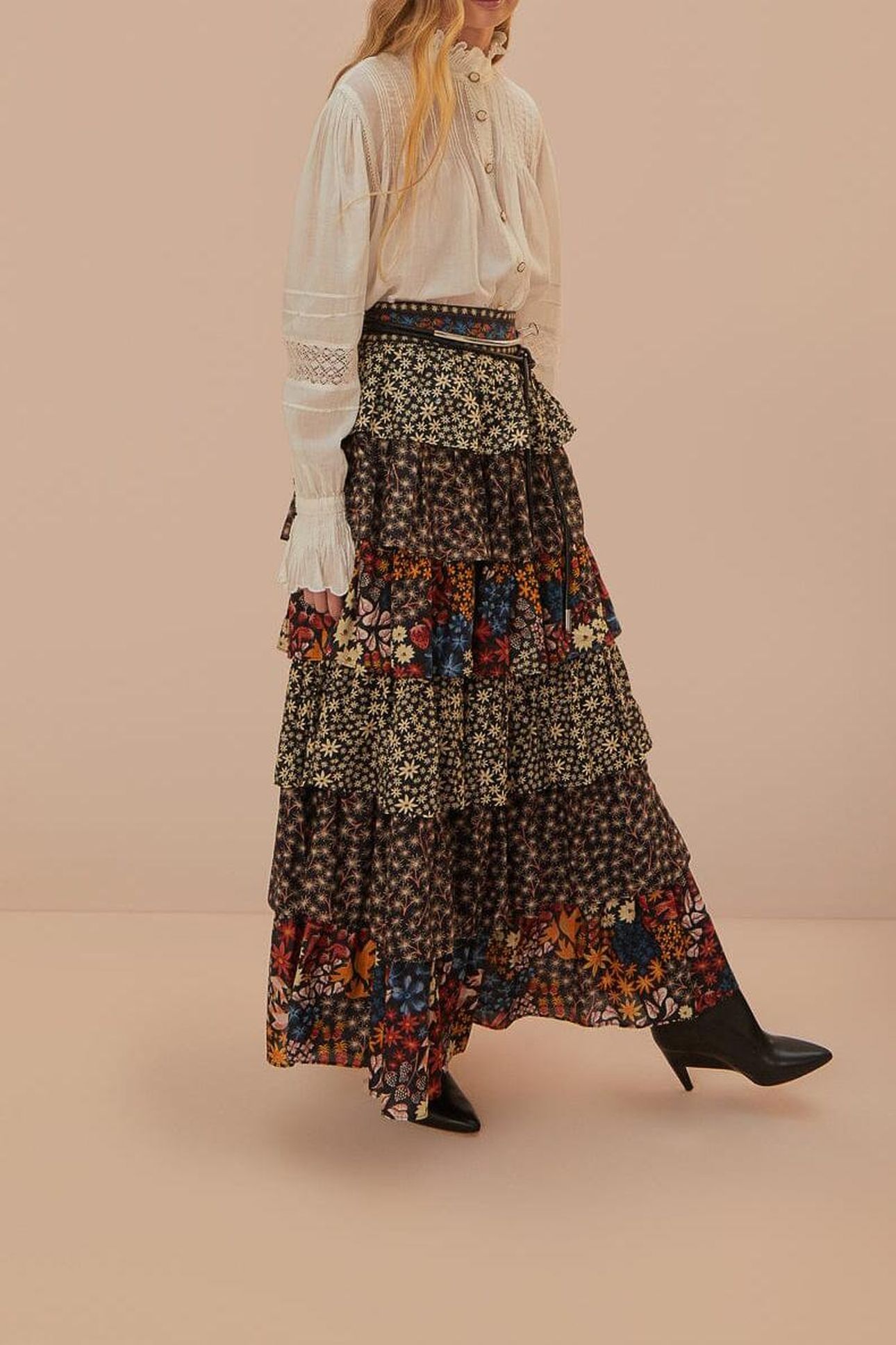 JUJUS GARDEN BLACK MIDI SKIRT 2