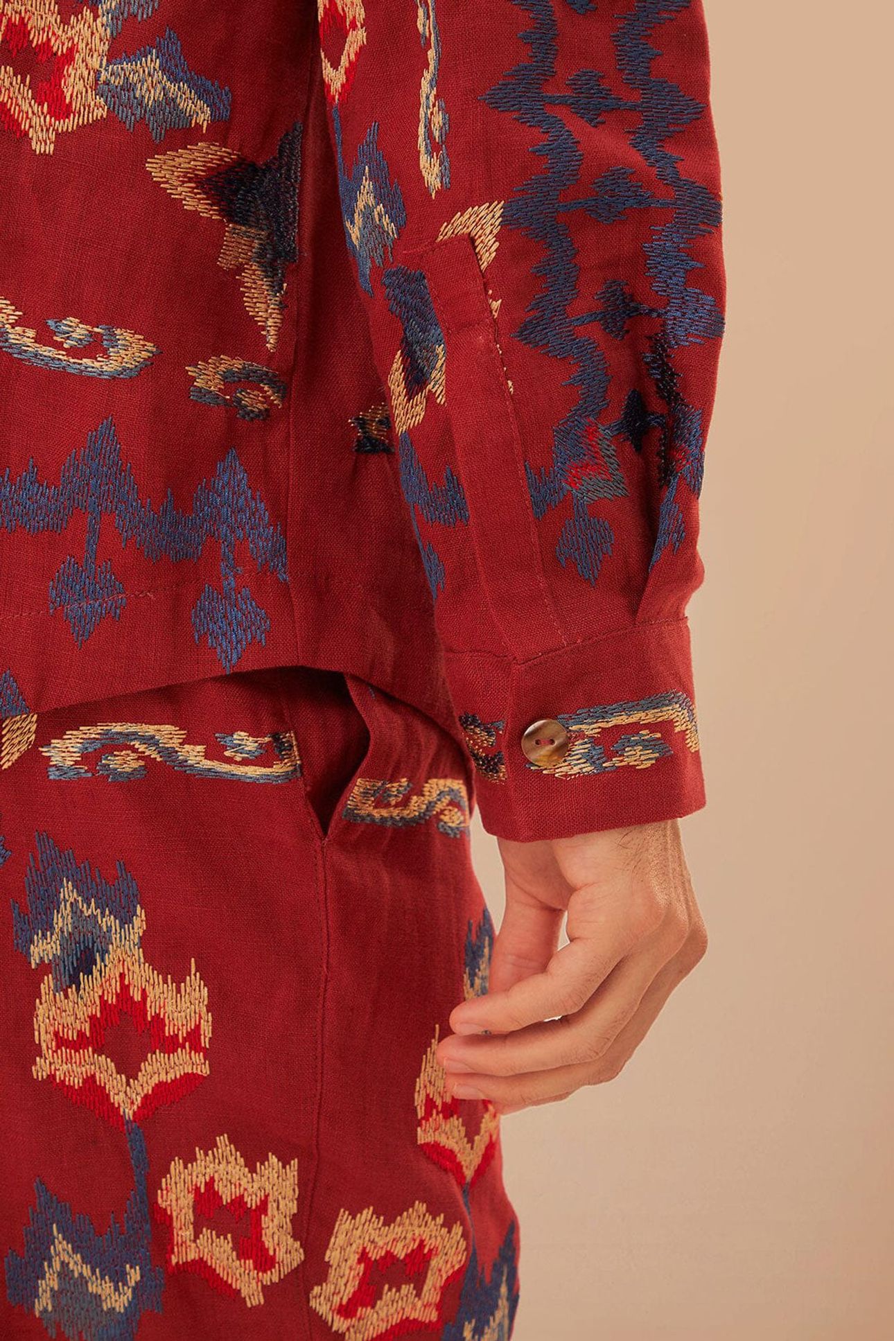 FLORAL EMBROIDERY JACQUARD SHIRT 4