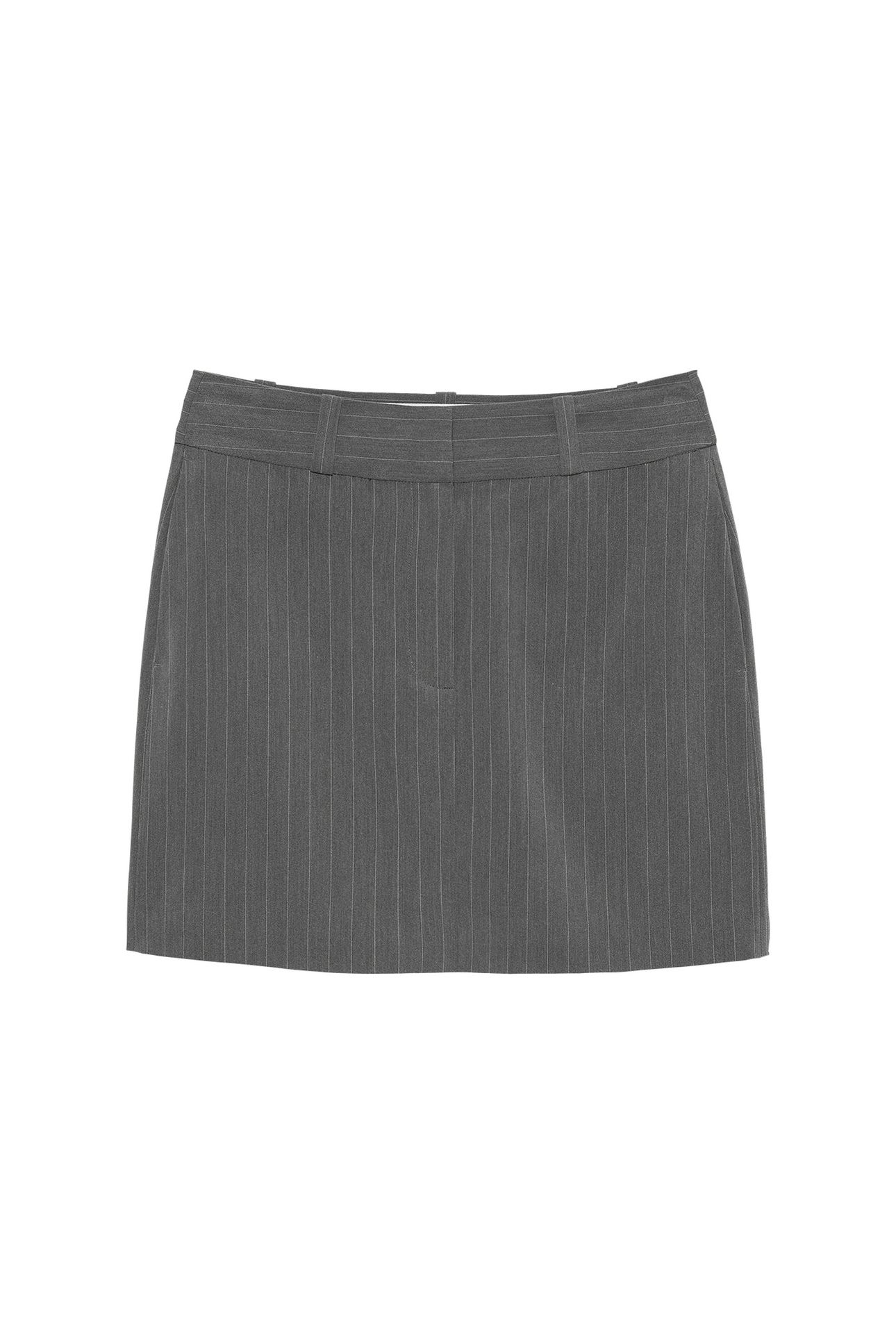 SHORT PINSTRIPE SKIRT GREY MELANGE 4