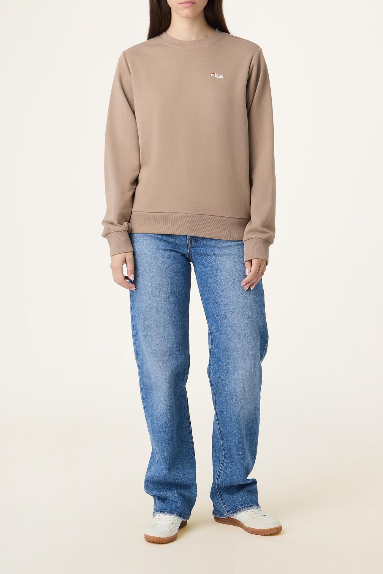LIERNA REGULAR CREWNECK SWEATSHIRT TAUPE GRAY 2