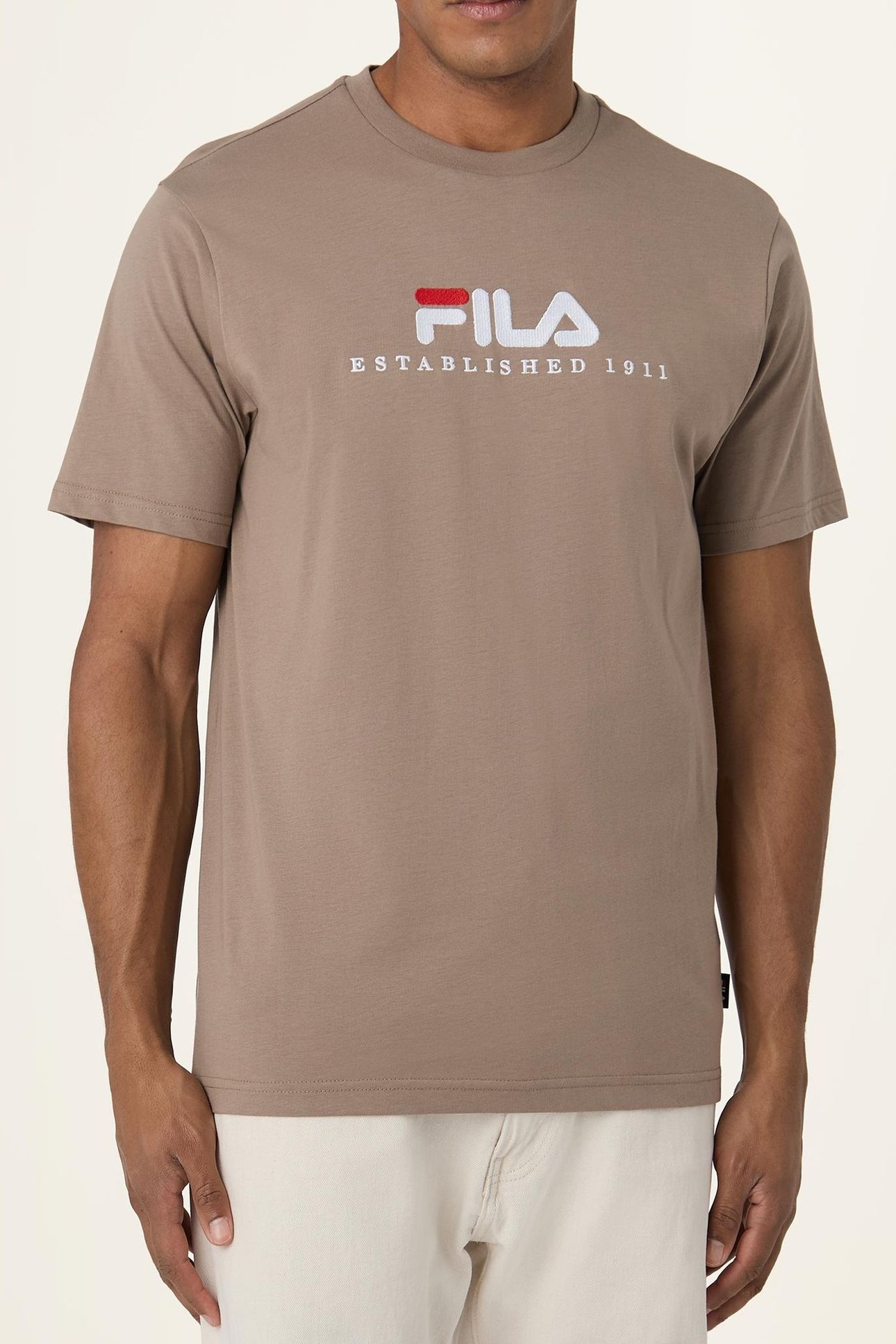 UNISEX VALSERA REGULAR LOGO T-SHIRT TAUPE GRAY 1